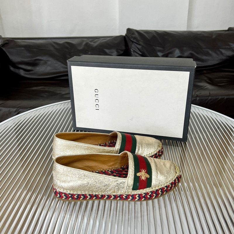 Gucci Gucci Golden Fisherman Shoes with Signature Stripes Size US 6.5 / EU 39-40 - 6 Thumbnail
