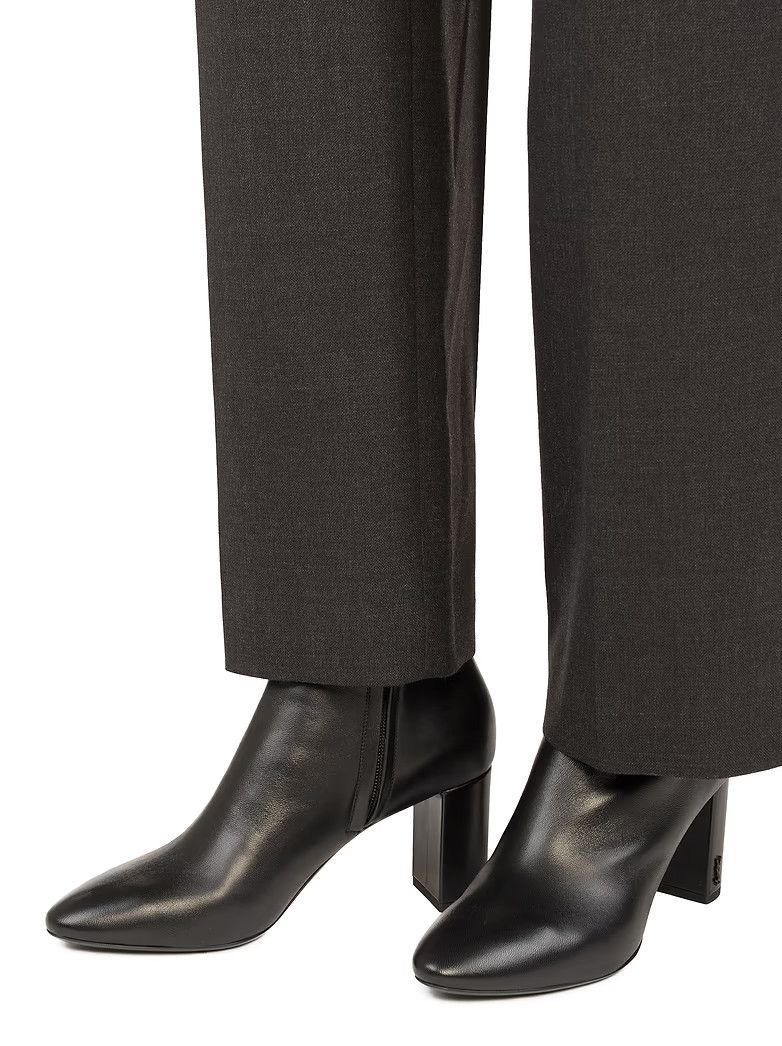 Saint Laurent Paris oc11z1125 529350 Lou Ankle Boots in Smooth Leather in Black Size US 6 / IT 36 - 6 Thumbnail