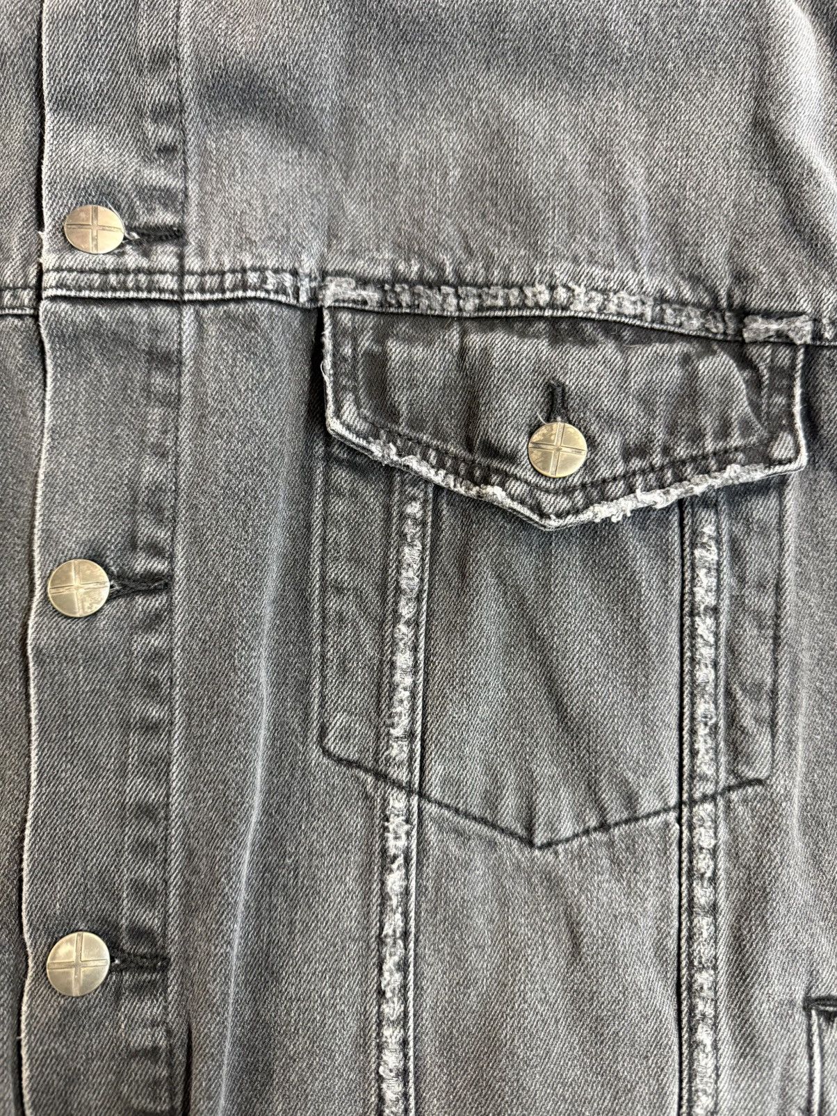 Ksubi KSUBI Faded Black Denim Vest — Cut-Off Trucker XXL Size US XXL / EU 58 / 5 - 9 Thumbnail