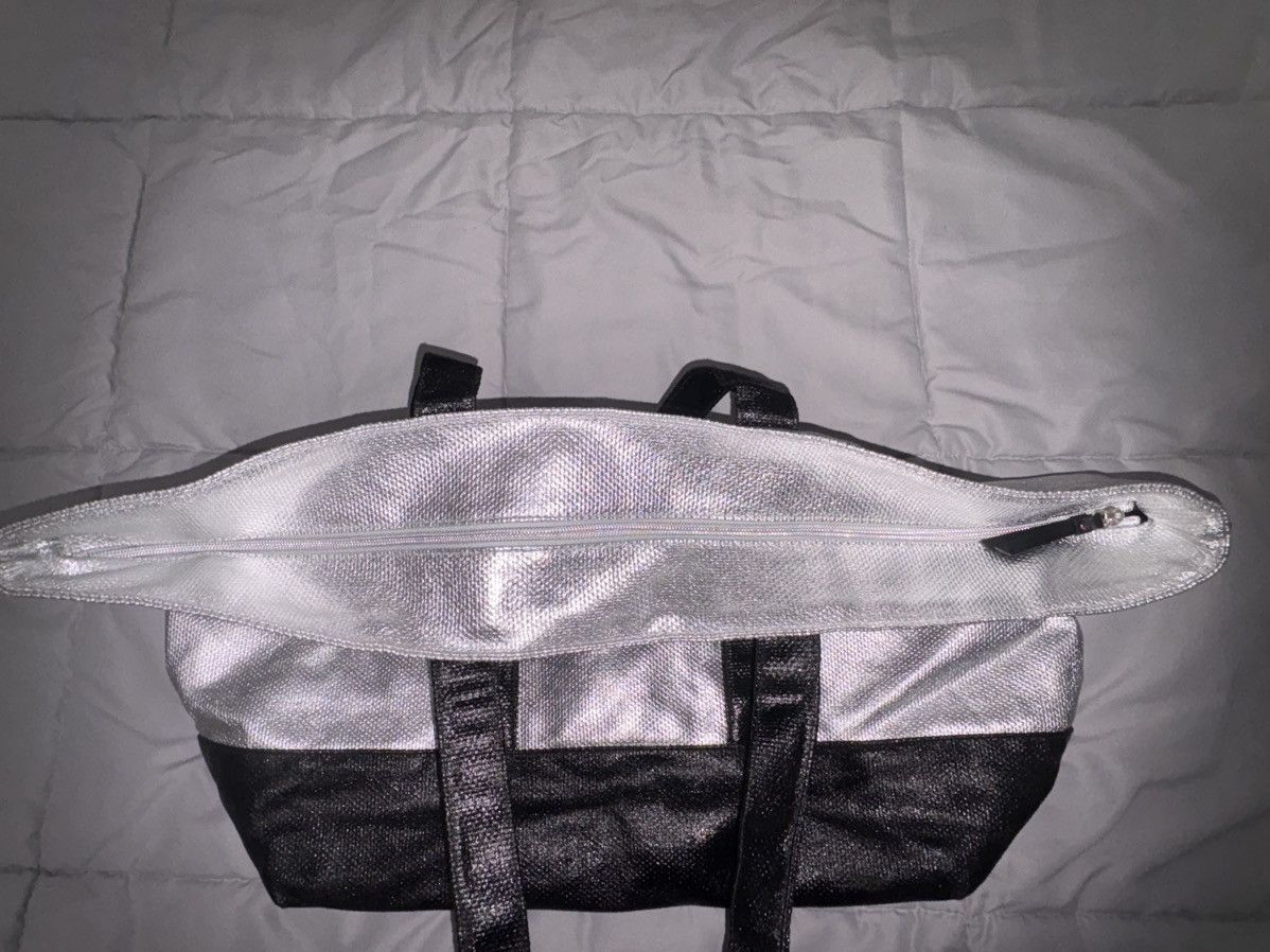 Victoria's Secret Victoria’s Secret Metallic Silver & Black Large Tote Bag Size ONE SIZE - 4 Thumbnail
