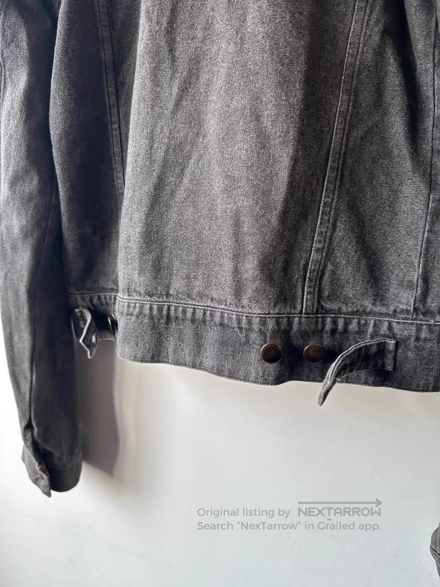 Raf Simons Black Denim Jacket with Button Closure. Size US M / EU 48-50 / 2 - 4 Thumbnail