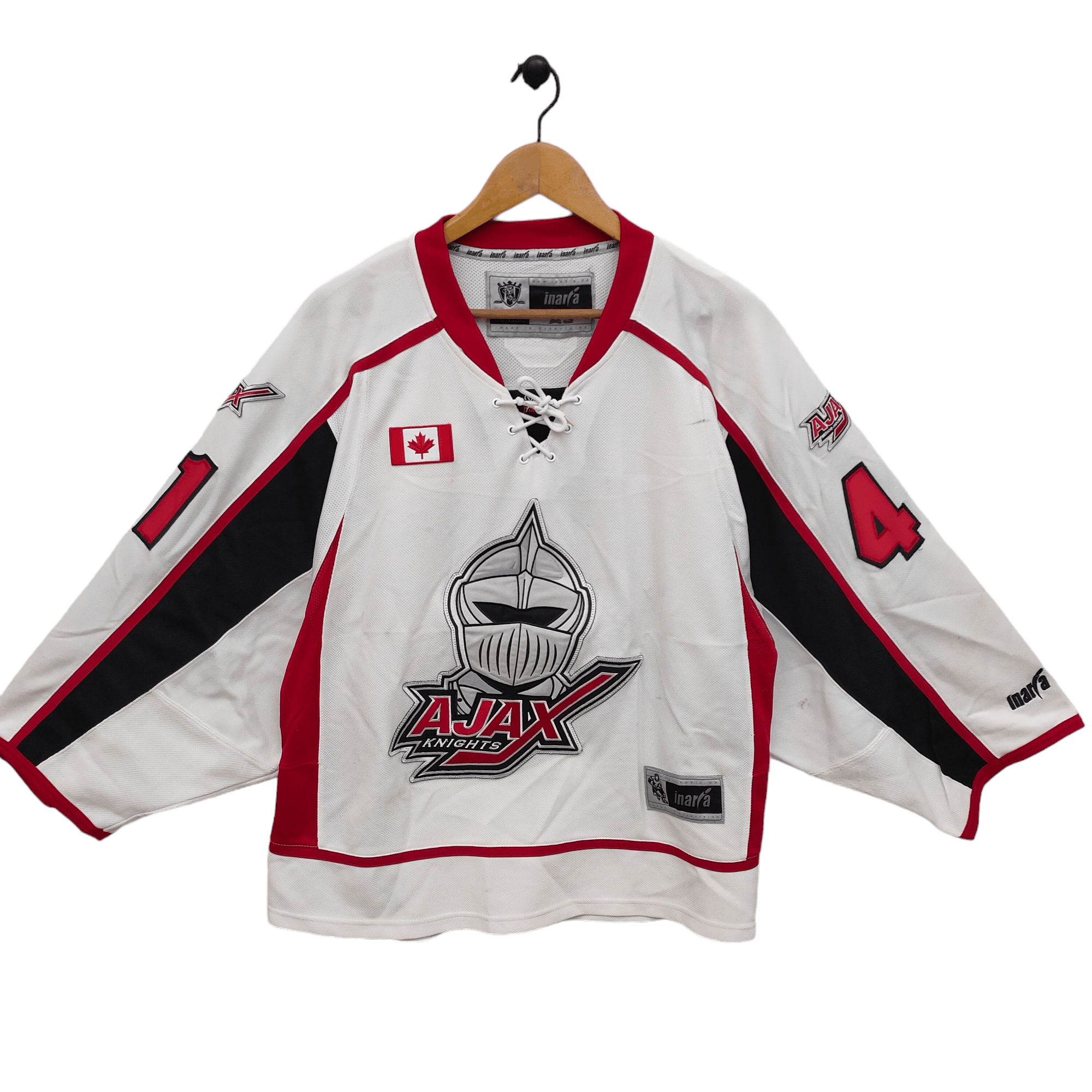 Vintage Ajax Knights Hockey Shirt Vintage Canada Goalie Jersey Size US XL / EU 56 / 4 - 1 Thumbnail