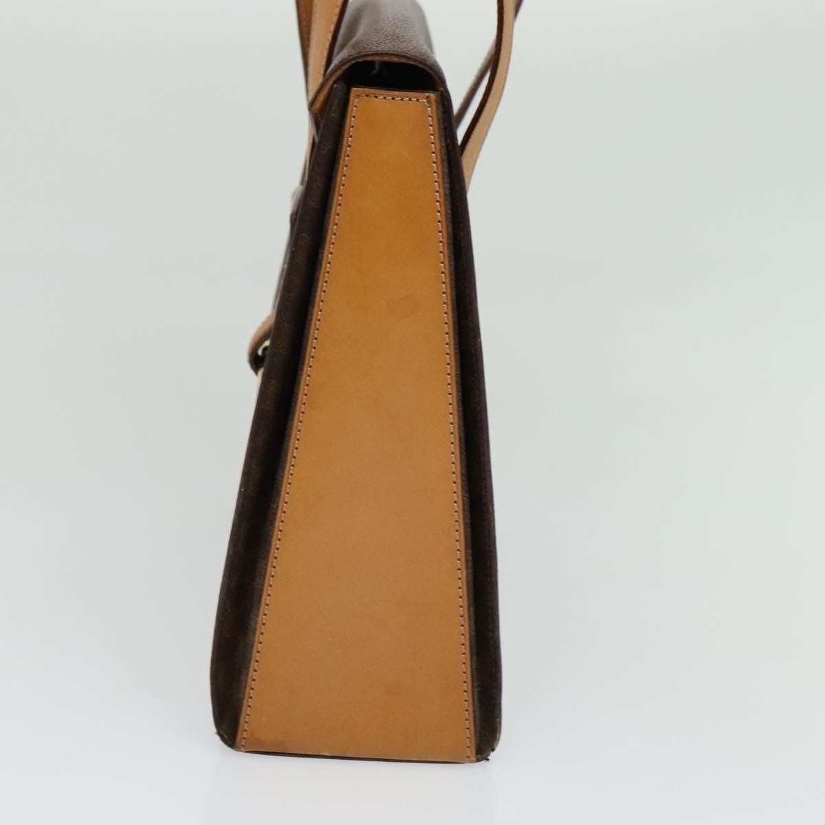 Celine CELINE Macadam Canvas Hand Bag Pvc Leather Brown Gold Size ONE SIZE - 5 Thumbnail