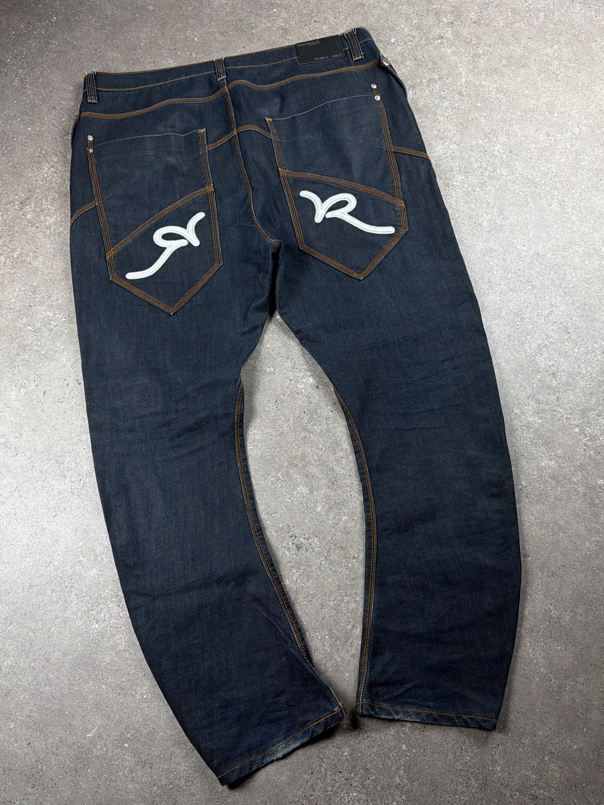 Rocawear Crazy vintage y2k rocawear baggy faded evisu style jeans Size US 38 / EU 54 - 1 Thumbnail