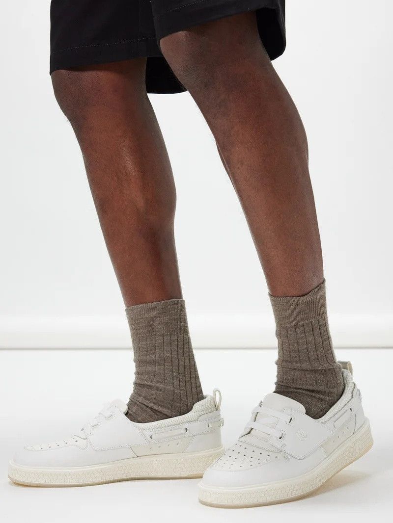Amiri o1s1wg110525 MA Boat Shoes in White Size US 8 / EU 41 - 2 Thumbnail