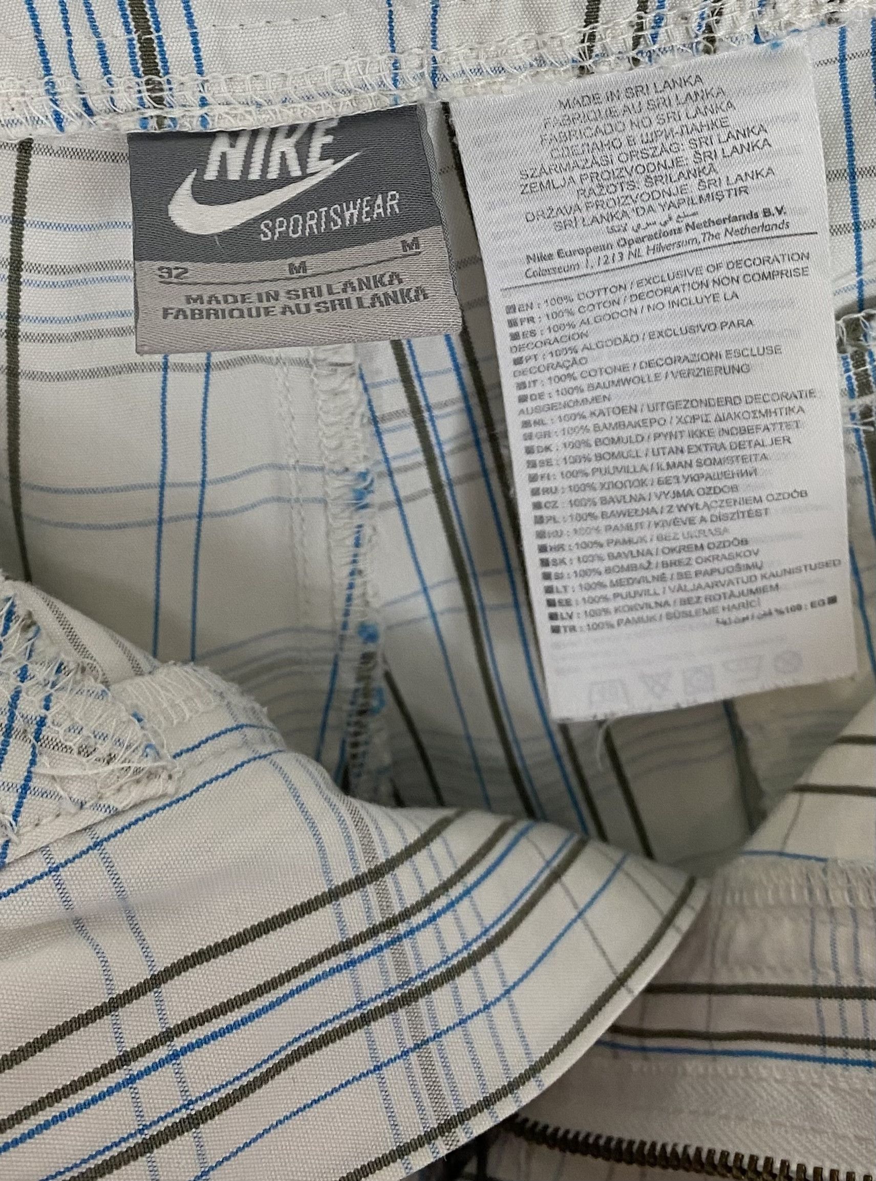 Nike Vintage NIKE White Checked Cargo Short M481 Size US 31 - 6 Thumbnail