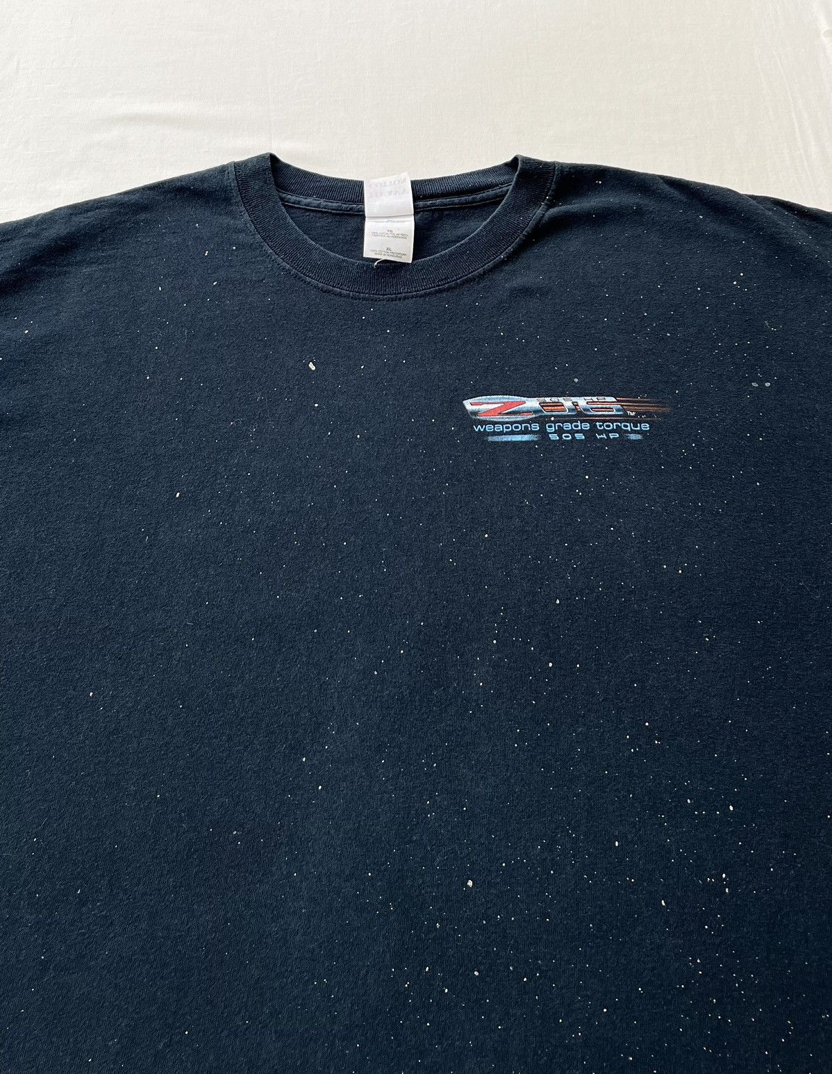 Vintage Vintage 2000s Chevrolet Corvette Z06 505 HP Black T-shirt Size US XL / EU 56 / 4 - 5 Thumbnail