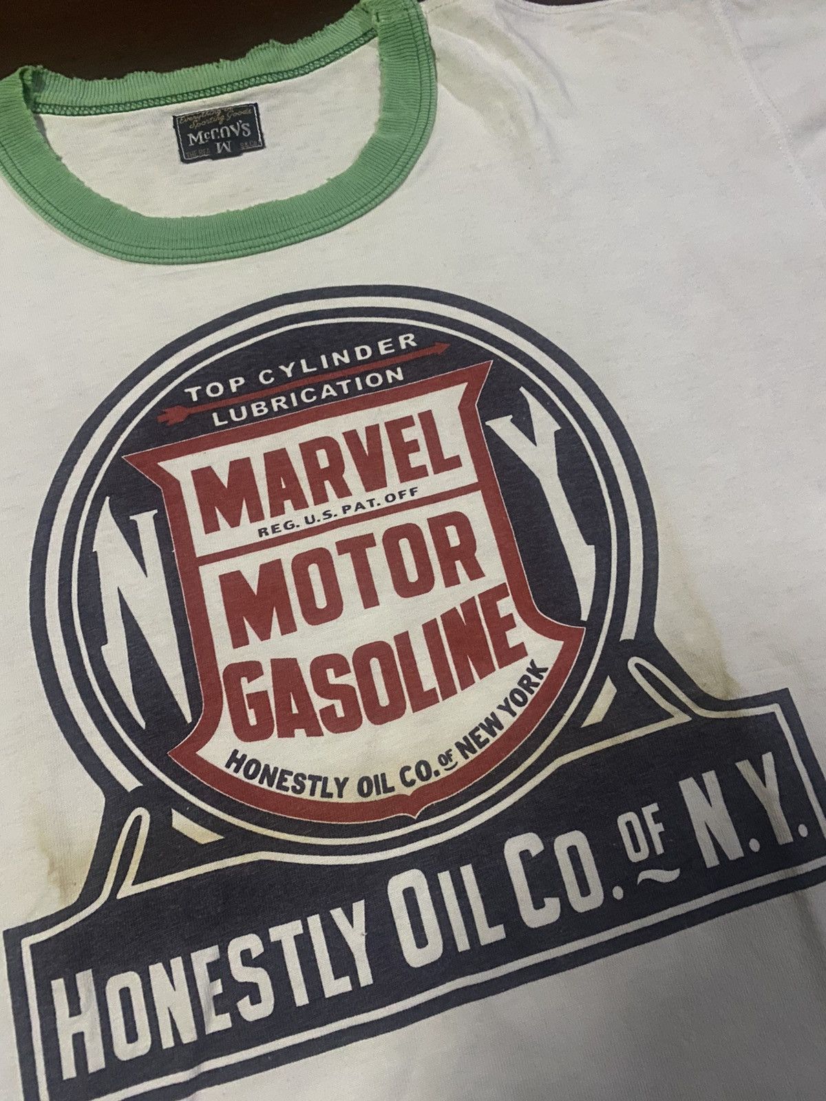 TOYS McCOY × The Real McCoy's × Warehouse vintage design THE REAL MCCOY loop wheel ringer distressed Size US M / EU 48-50 / 2 - 5 Thumbnail