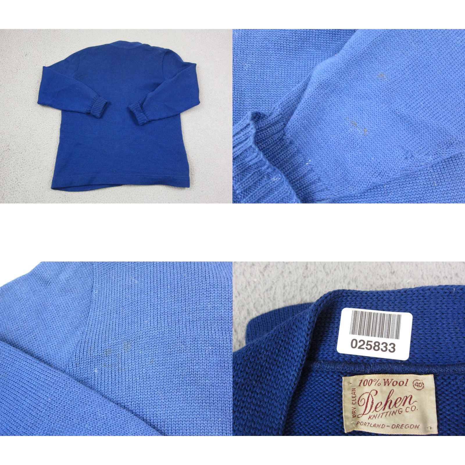 Vintage VINTAGE Dehen Mens Cardigan Sweater Wool 40 Blue Logo Button Knit 80s 90s Casual Mens Size US L / EU 52-54 / 3 - 10 Thumbnail