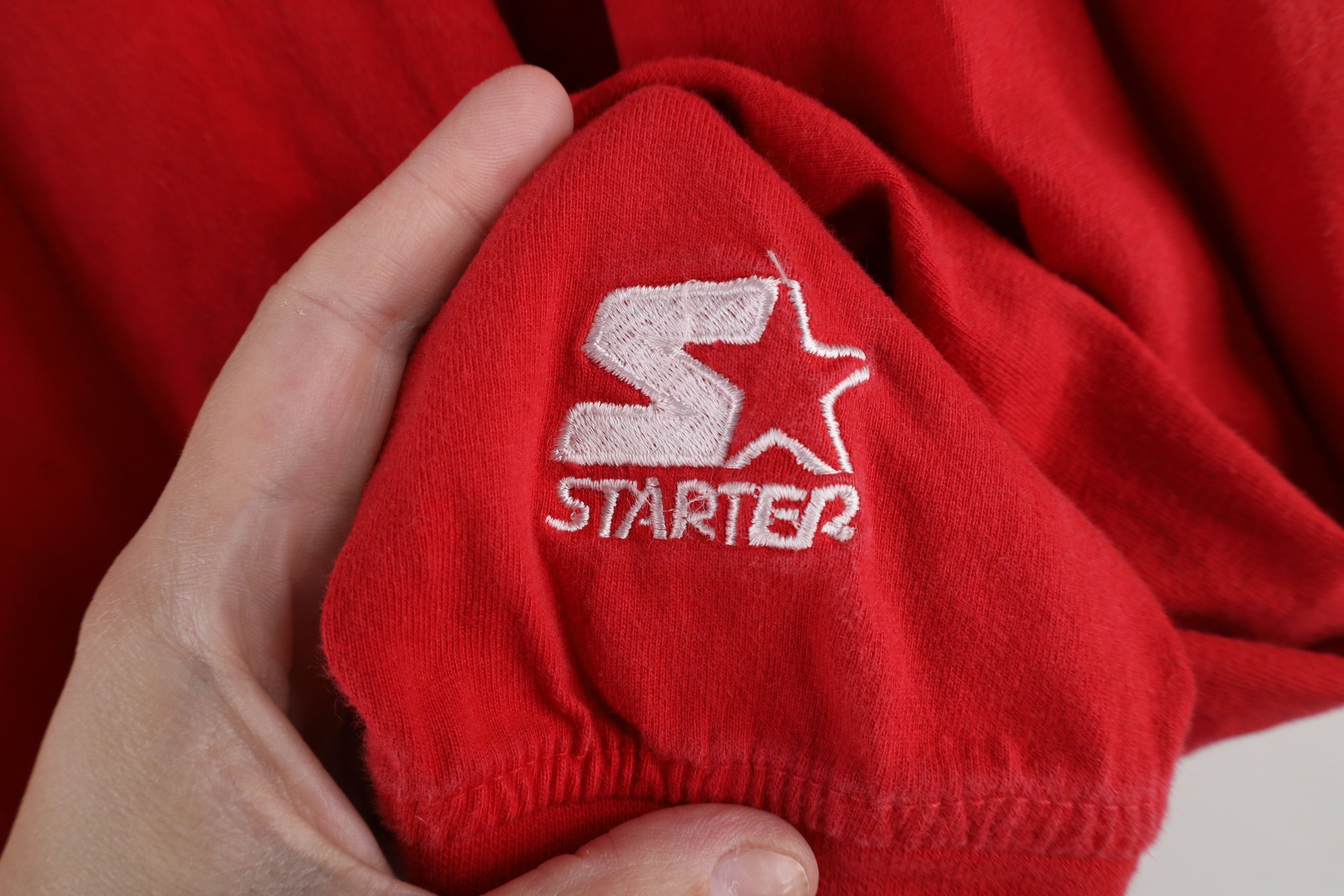 Starter × Vintage Vintage 90s Starter Red Wings Hockey Turtleneck T-Shirt Size US XL / EU 56 / 4 - 4 Thumbnail
