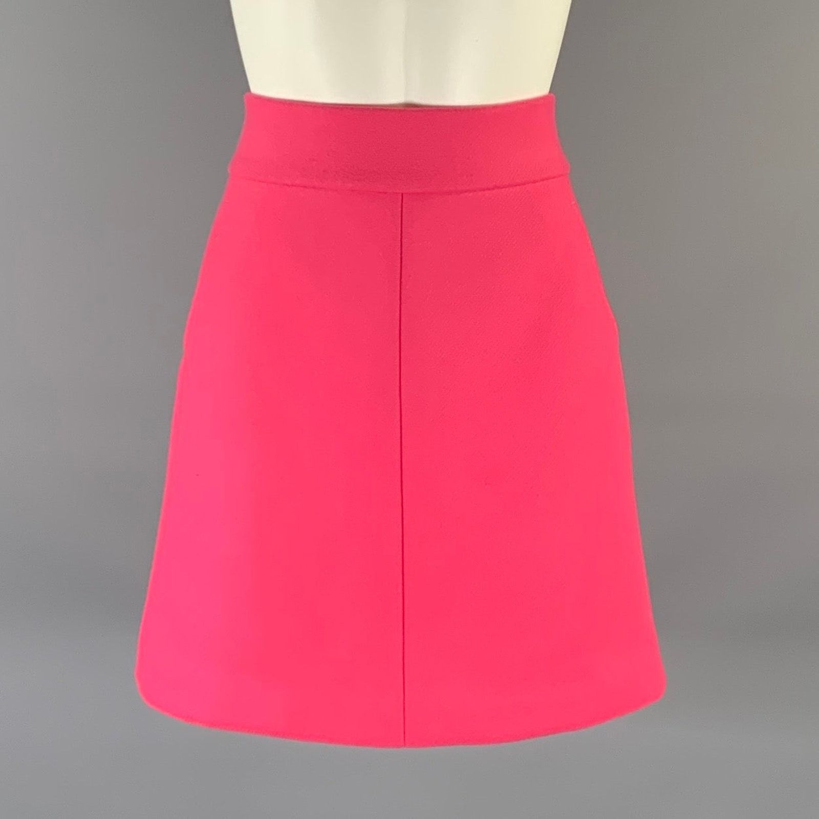 RED Valentino RED VALENTINO Size 6 Pink Wool Polyamide Mini Skirt Size 32" / US 10 / IT 46 - 1 Thumbnail
