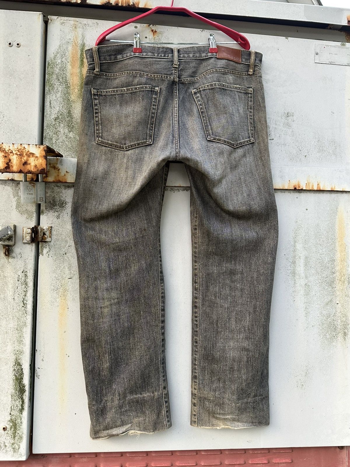 Vintage 👹 THRASHED Washed Uniqlo Baggy Jeans Size US 37 - 11 Thumbnail