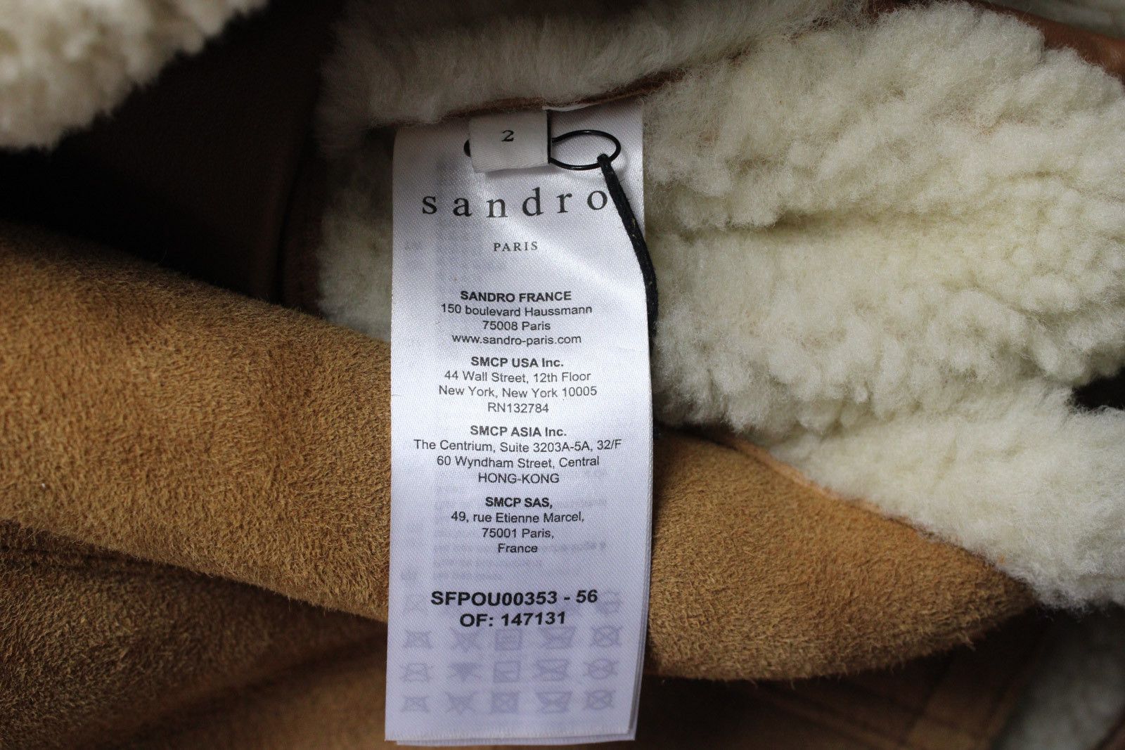 Sandro SANDRO Royal Jacket Women's MEDIUM Shearling Button Up Polo Size M / US 6-8 / IT 42-44 - 6 Thumbnail