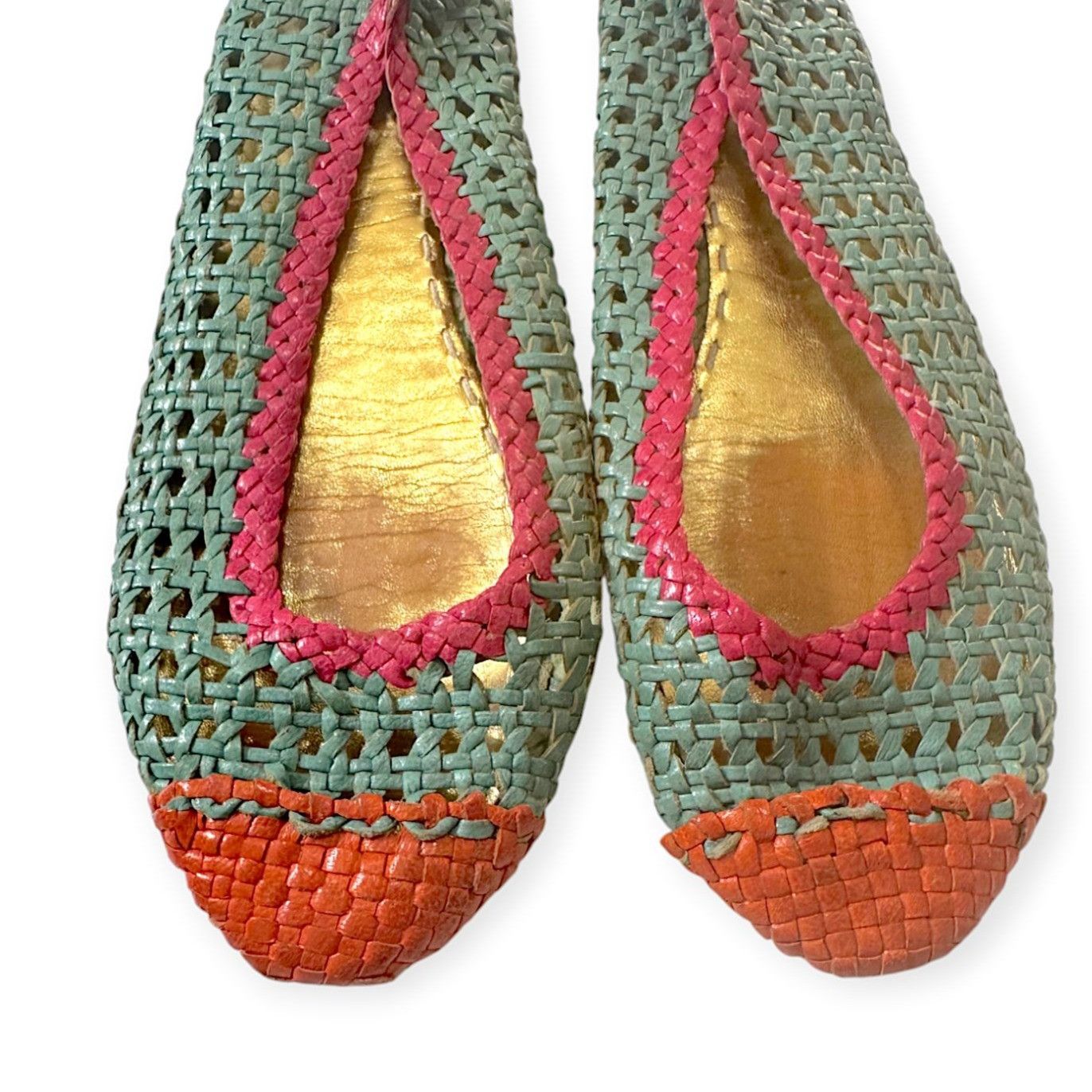 Prada Prada SS2010 Limited Edition Woven Madras Leather Flats – Si Size US 9 / IT 39 - 14 Thumbnail