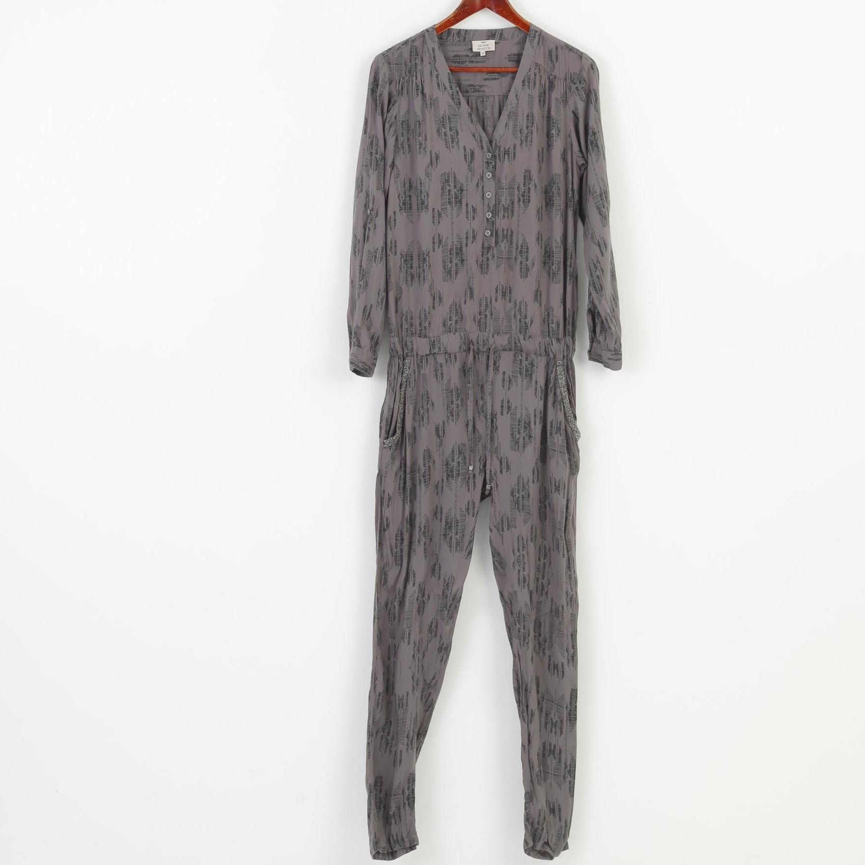 Vintage Denim Hunter Woman 38 M Jumpsuit Viscose Grey 10550 Size 27" / US 4 / IT 40 - 1 Thumbnail