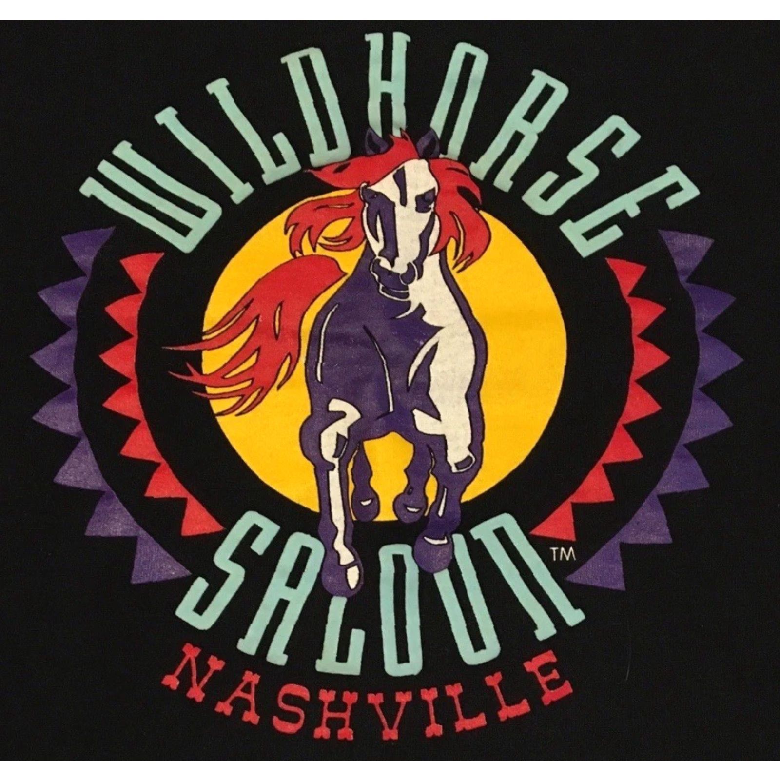Vintage VINTAGE 90s Wildhorse Saloon Nashville T-Shirt XL Black Boxy Fit Biker Grunge Trucker Shirt Mens Size US XL / EU 56 / 4 - 2 Thumbnail