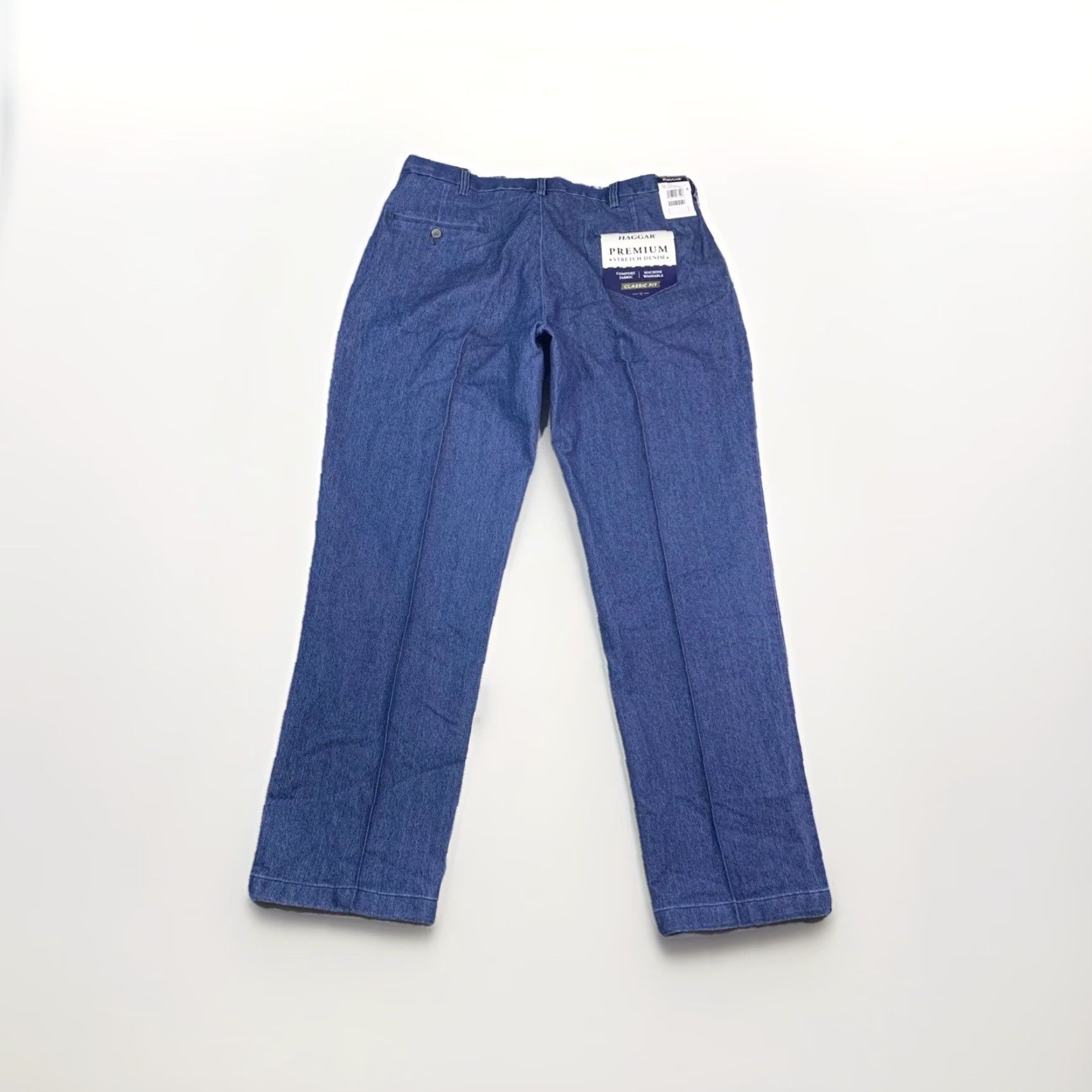 Haggar Haggar Jeans Classic Fit Denim Blue 38x32 NWT Men’s Regular Cotton Blend Stretch Comfort Zip Size US 38 / EU 54 - 6 Thumbnail