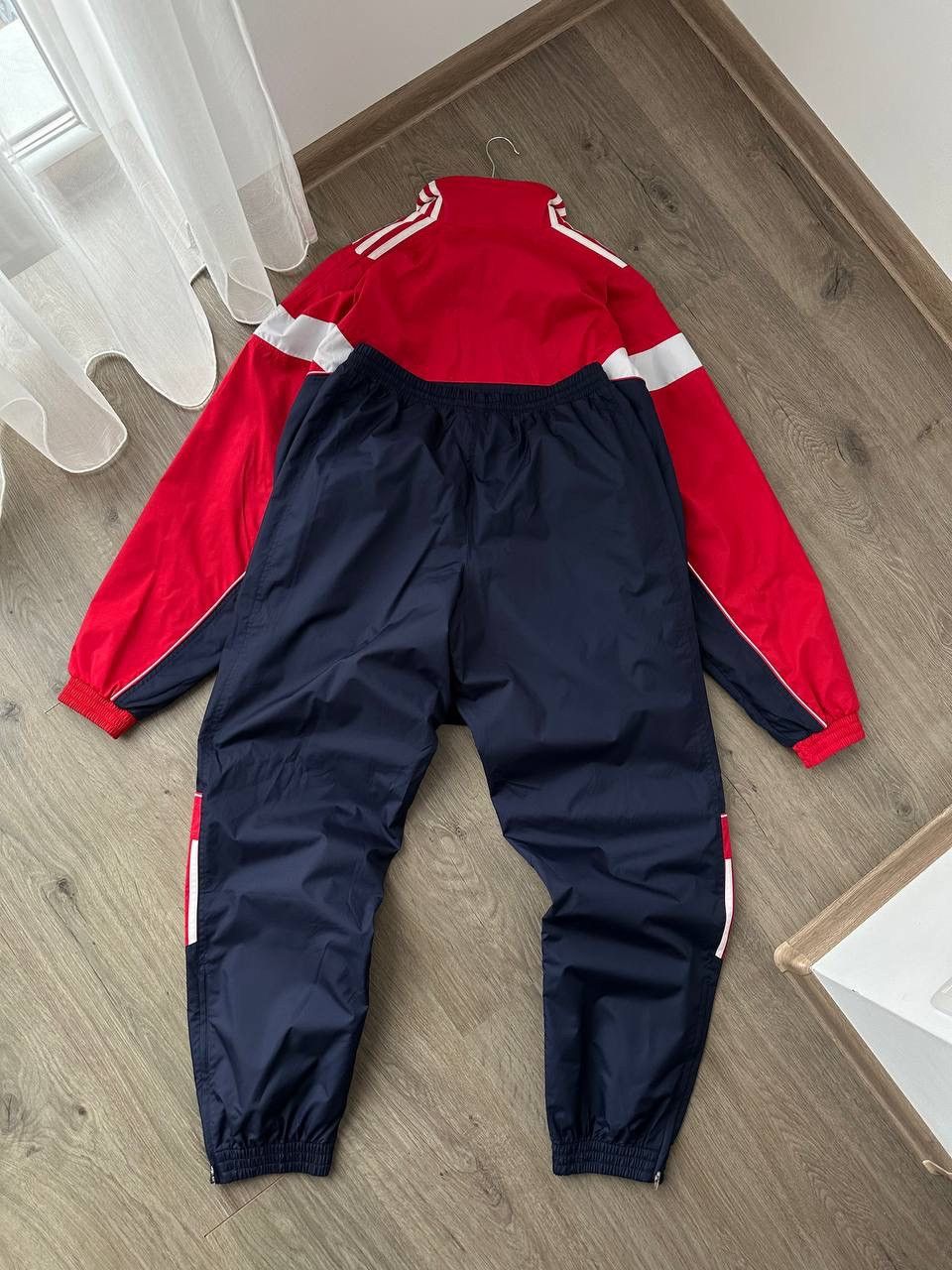Adidas × Vintage Vintage Adidas Nylon Drill Sportswear Tracksuit Size 38R - 7 Thumbnail