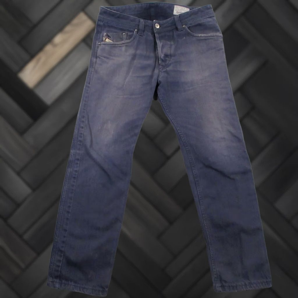 Diesel Diesel Darron Jeans Slim Tapered Regular 30x28 Blue Denim Mens 5-Pocket Belt Loops Inseam 28" Hemmed Dark Wash Denim Jeans Size US 30 / EU 46 - 1 Thumbnail