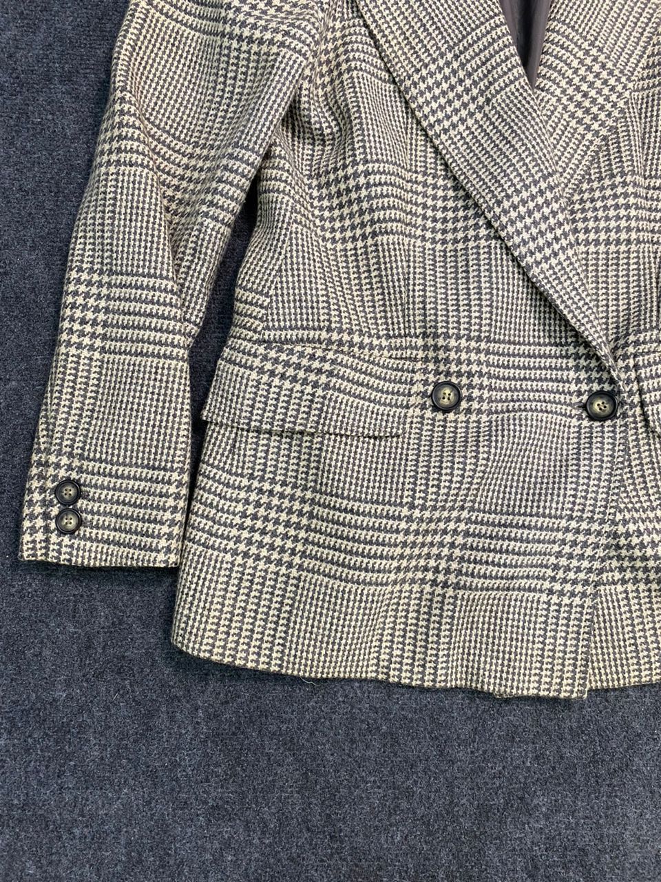 Gucci 80s Gucci Houndstooth Wool Blazer Size XS / US 0-2 / IT 36-38 - 5 Thumbnail