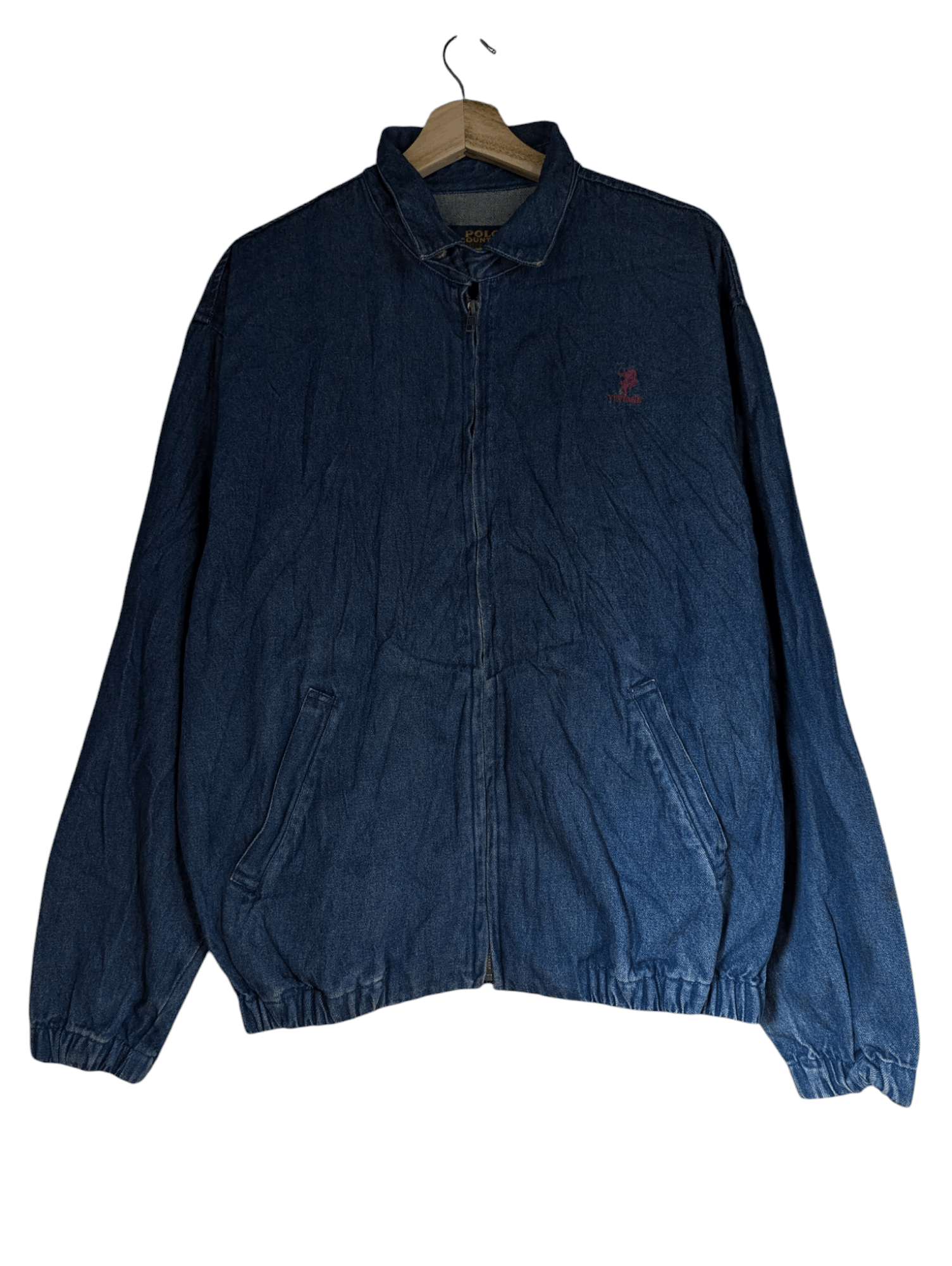 Beverly Hills Polo Club × Polo Ralph Lauren POLO COUNTY TRUE VINTAGE BOMBER DENIM JACKET Size US L / EU 52-54 / 3 - 1 Thumbnail