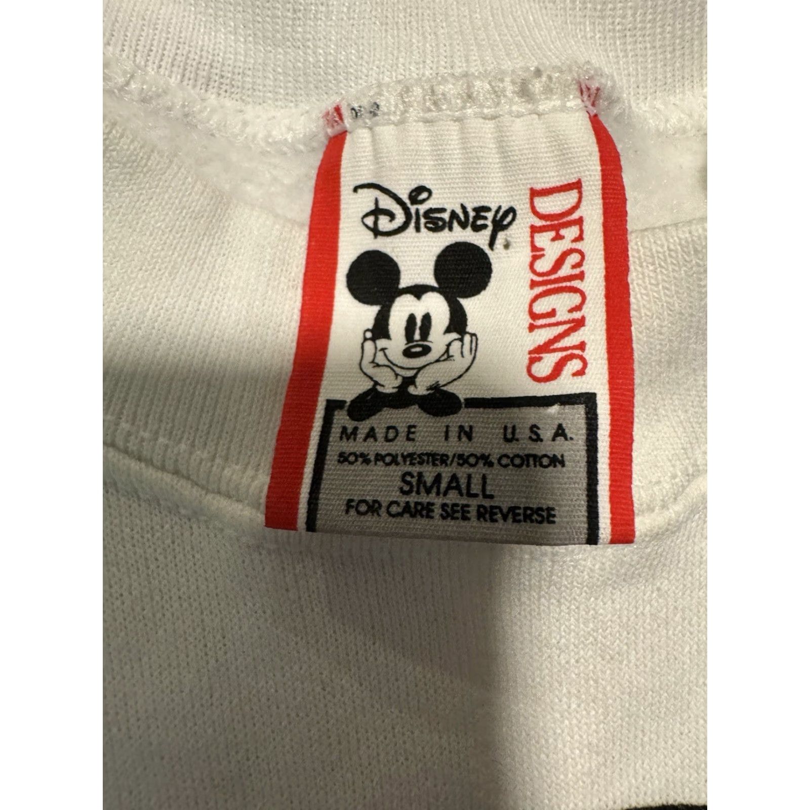 Disney VINTAGE Disney Designs Epcot Center Mickey Mouse Sweatshirt Regular Small Men White Cotton Blend Logo Crew Neck 80s Graphic Print Sweatshirt Size US S / EU 44-46 / 1 - 7 Thumbnail