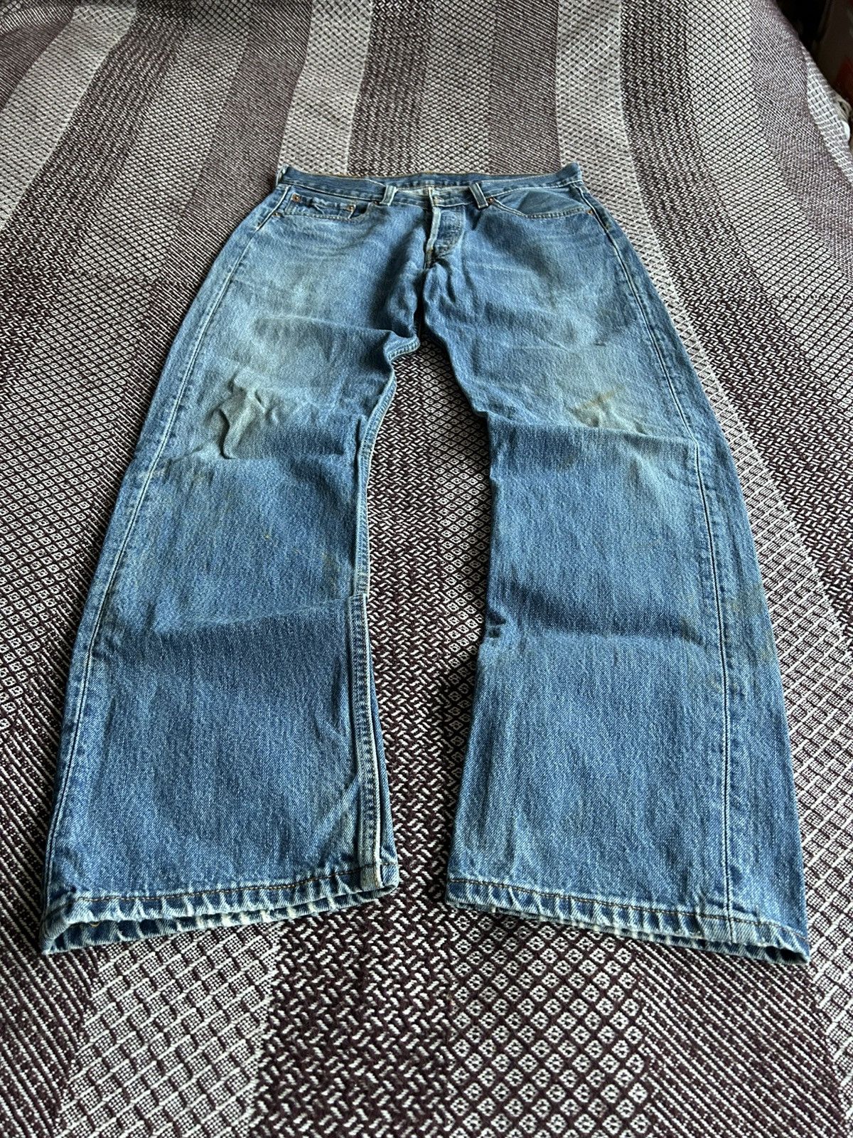 Levi's Vintage Levis 501 Denim Wash Dirty Jeans Streetwear Size W32 Size US 32 / EU 48 - 11 Thumbnail