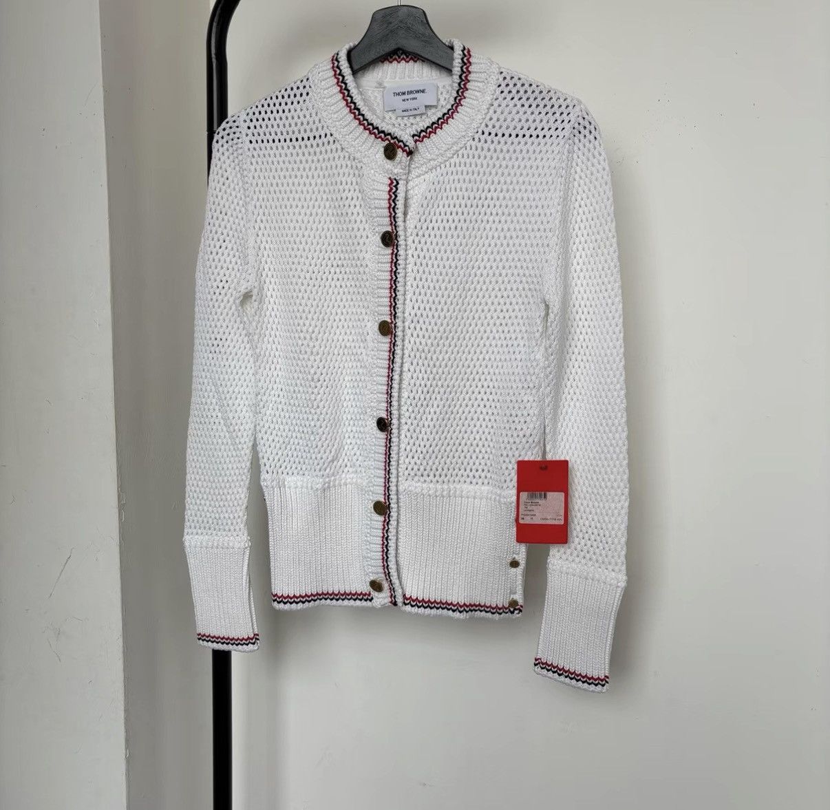Thom Browne Thom Browne Open Knit Cardigan Size US S / EU 44-46 / 1 - 2 Thumbnail