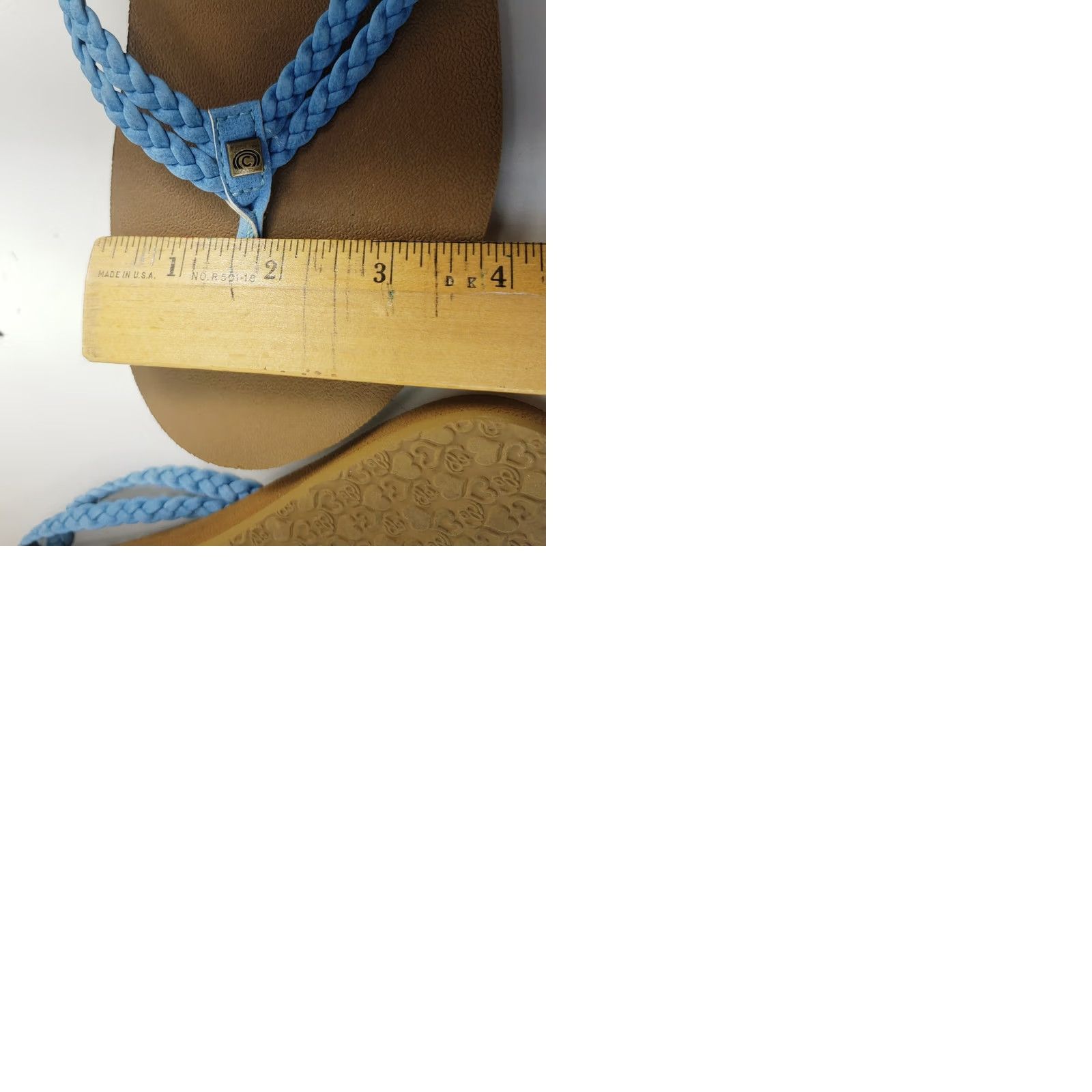 Vintage Cobian Leucadia Blue Braided Flip Flop Comfort Sandals 8-9 Womens Sandal Casual Travel Beach Bohemian Size US 8 / IT 38 - 9 Thumbnail