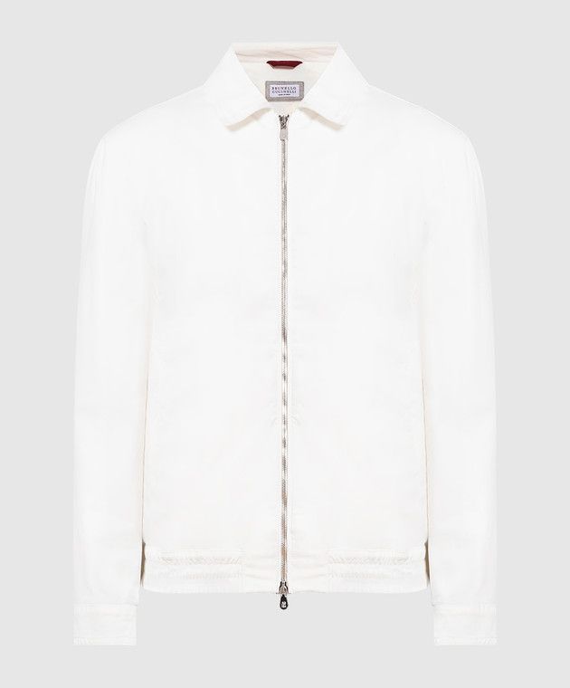 Brunello Cucinelli o1w1db10924 Long Jacket in White Size US XS / EU 42 / 0 - 1 Thumbnail