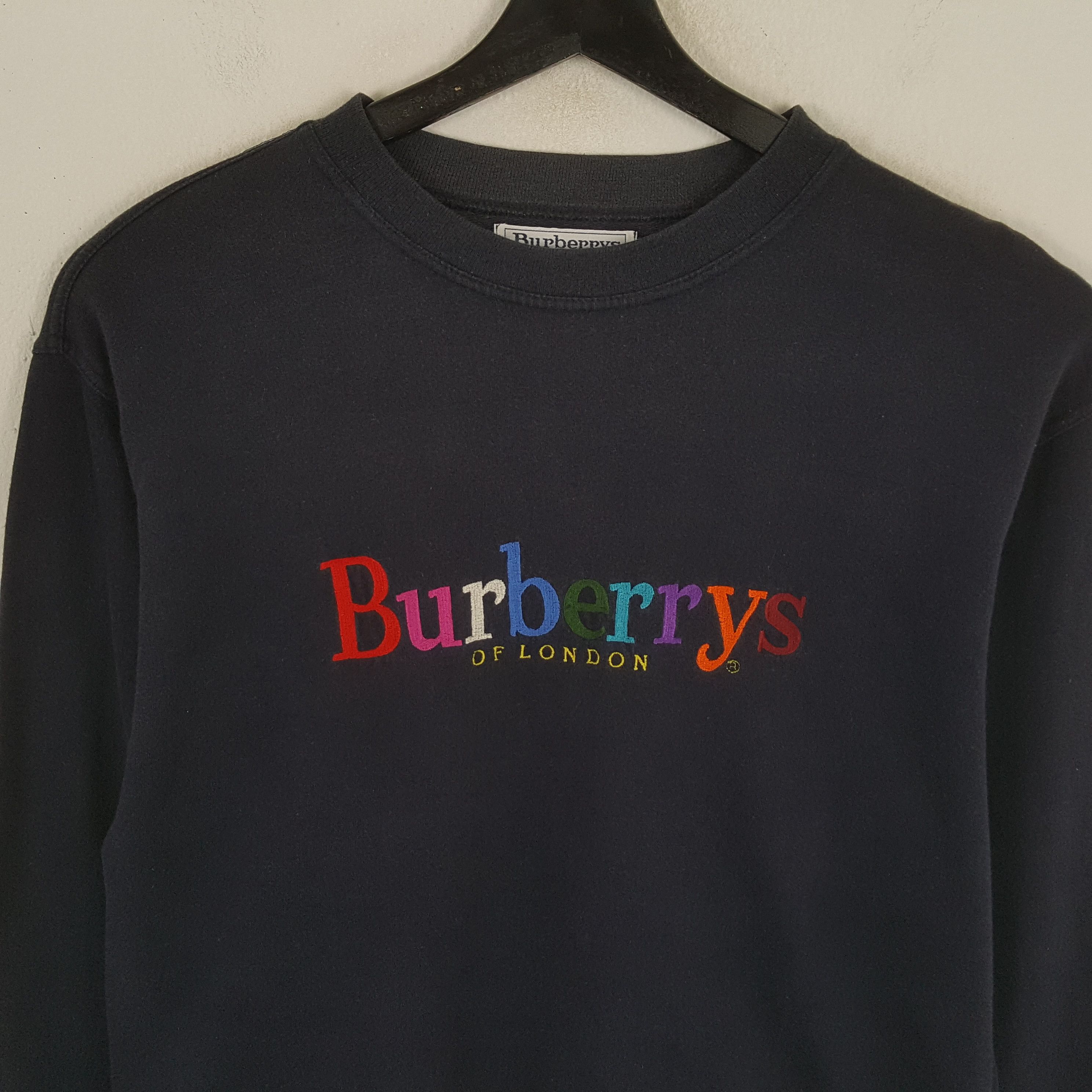 Burberry BURBERRYS Luxury Fashion Brand Colours Spellout Sweatshirt Size US L / EU 52-54 / 3 - 2 Thumbnail
