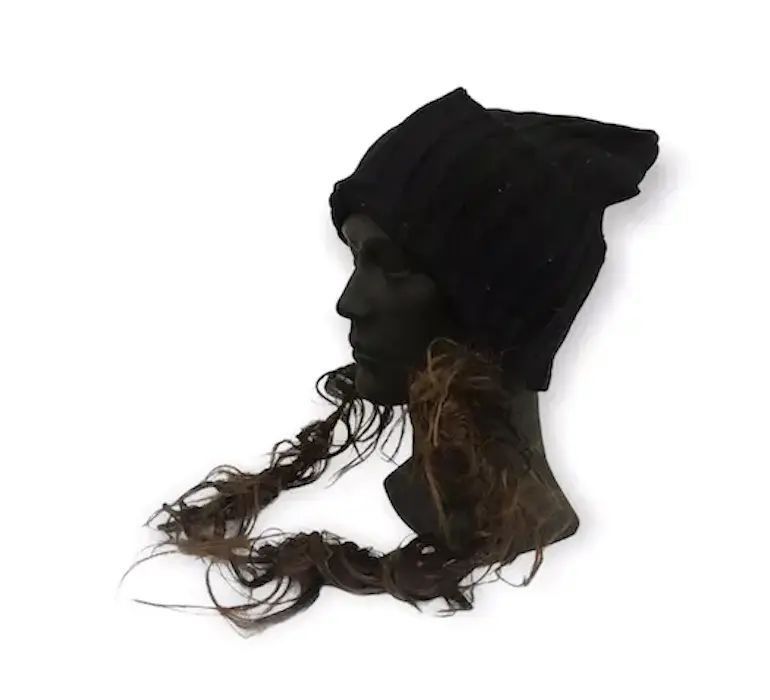 Japanese Brand Japanese Brand Plain with Fake Hair Beanie Hat Size ONE SIZE - 2 Thumbnail