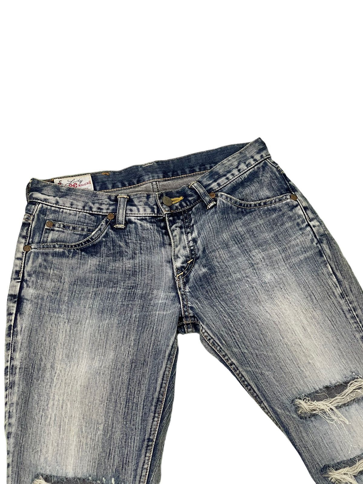 Lee Flare Jeans Lee Japan Faded Distress Low Rise Boot Cut 7🟦2 Size US 28 / EU 44 - 8 Thumbnail