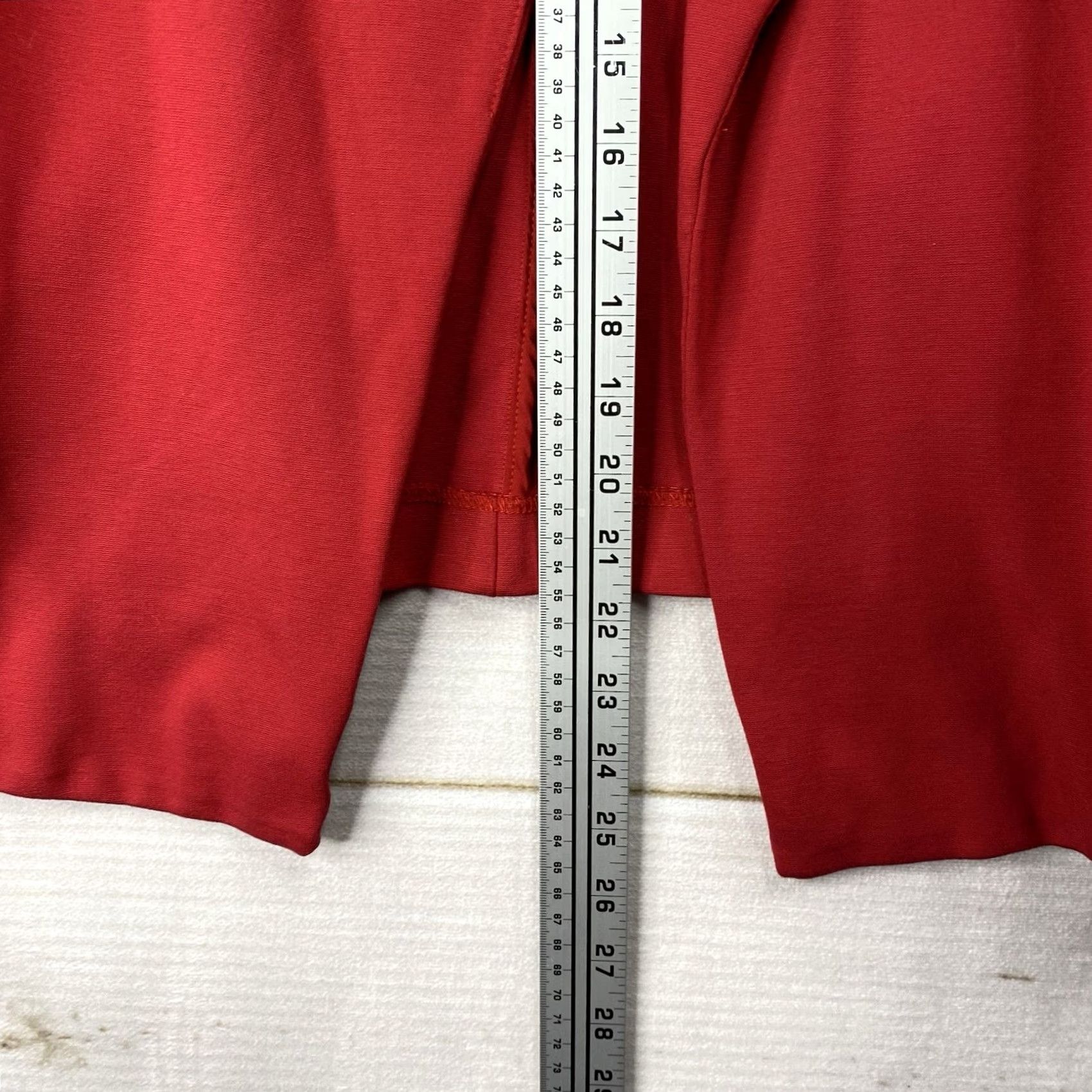 Vintage Chico's Red Zippers Detail Moto Jacket Blazer Office Career Open Front Shirt Womens Size L Size L / US 10 / IT 46 - 6 Thumbnail