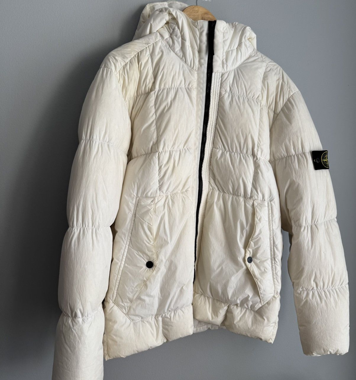 Stone Island Stone Island Garment Dyed Crinkle Reps Down Jacket White Size US XL / EU 56 / 4 - 4 Thumbnail
