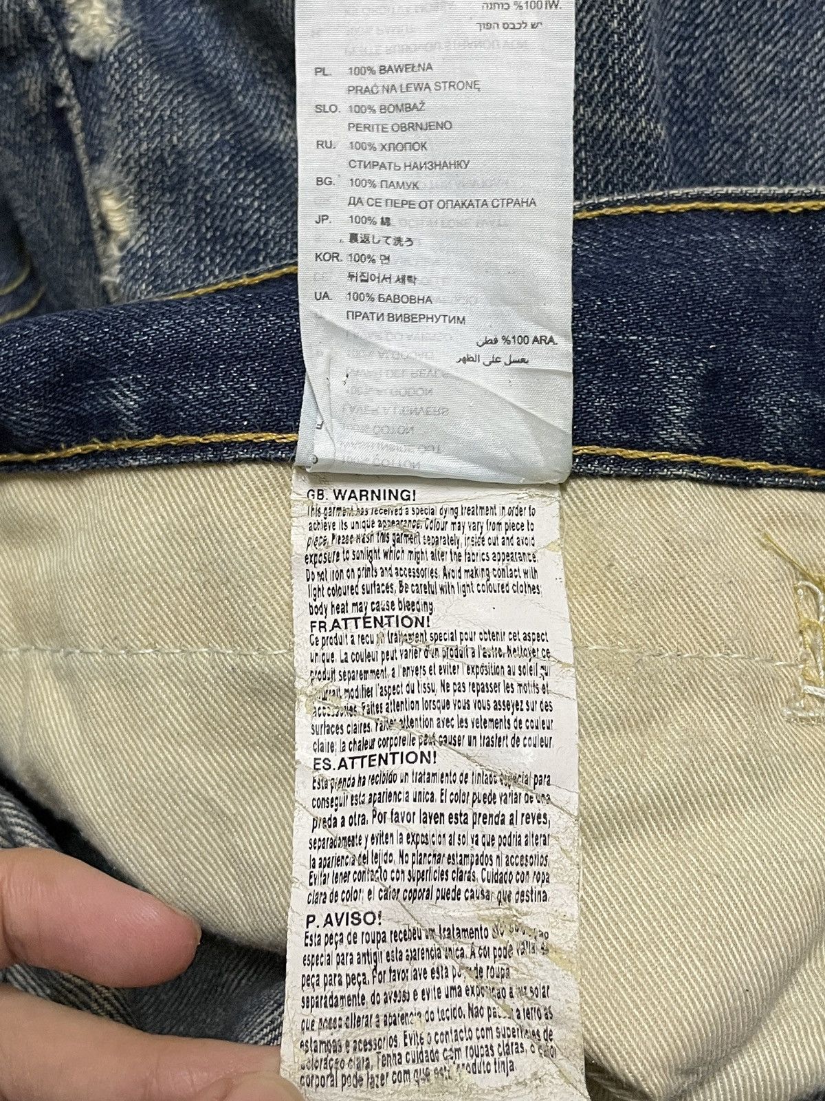 G-Star × Vintage Rare Design Vintage Brand G-Star Distressed Jeans 1990s Size US 33 - 13 Thumbnail