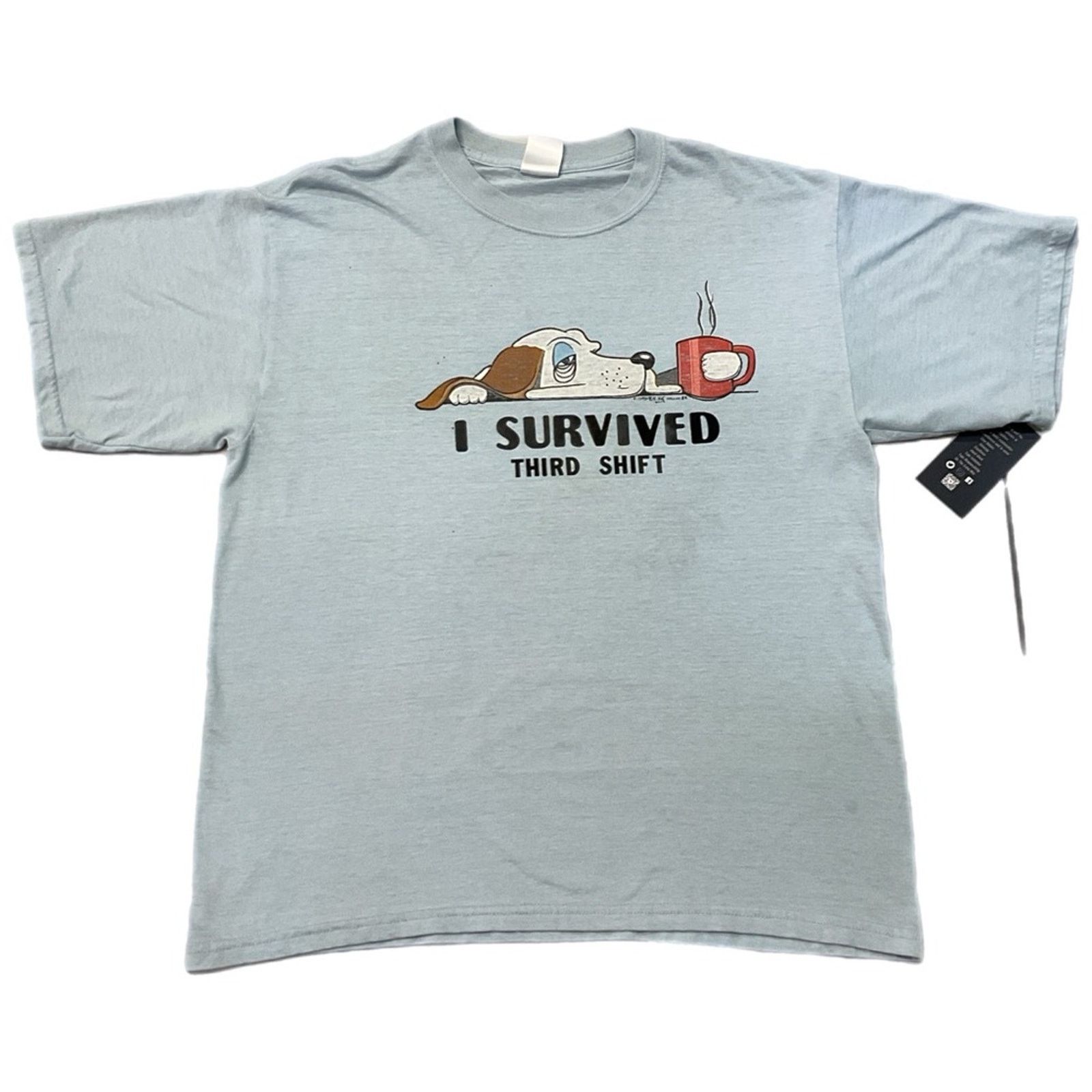 Vintage Joke Graphic "I Survived Third Shirt" T-Shirt Size US XL / EU 56 / 4 - 1 Thumbnail