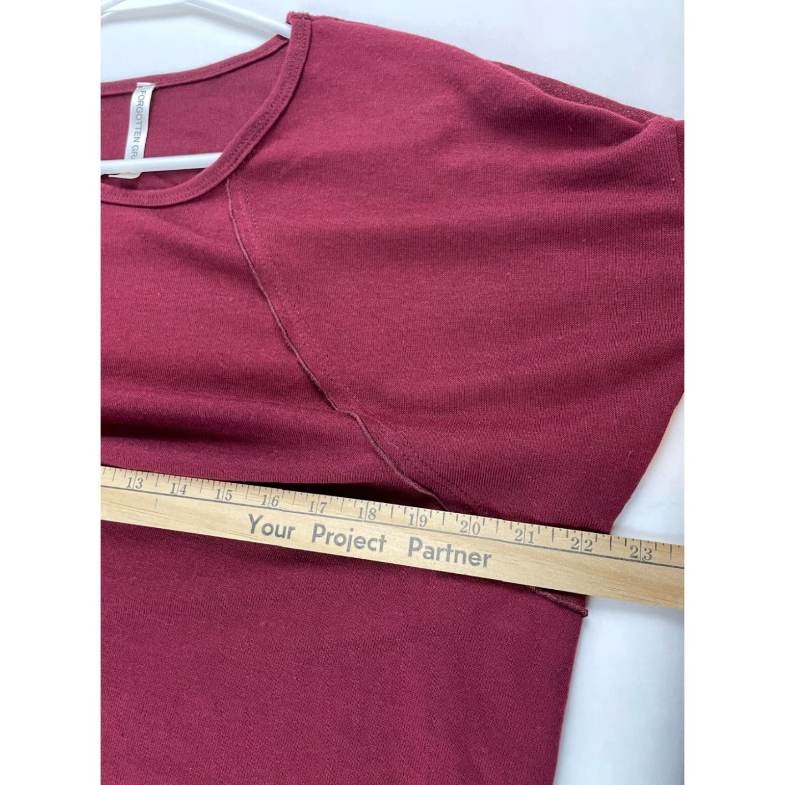 Vintage Forgotten Grace T Shirt Blouse Women's Small Burgundy Long Sleeve NWT Size S / US 4 / IT 40 - 4 Thumbnail