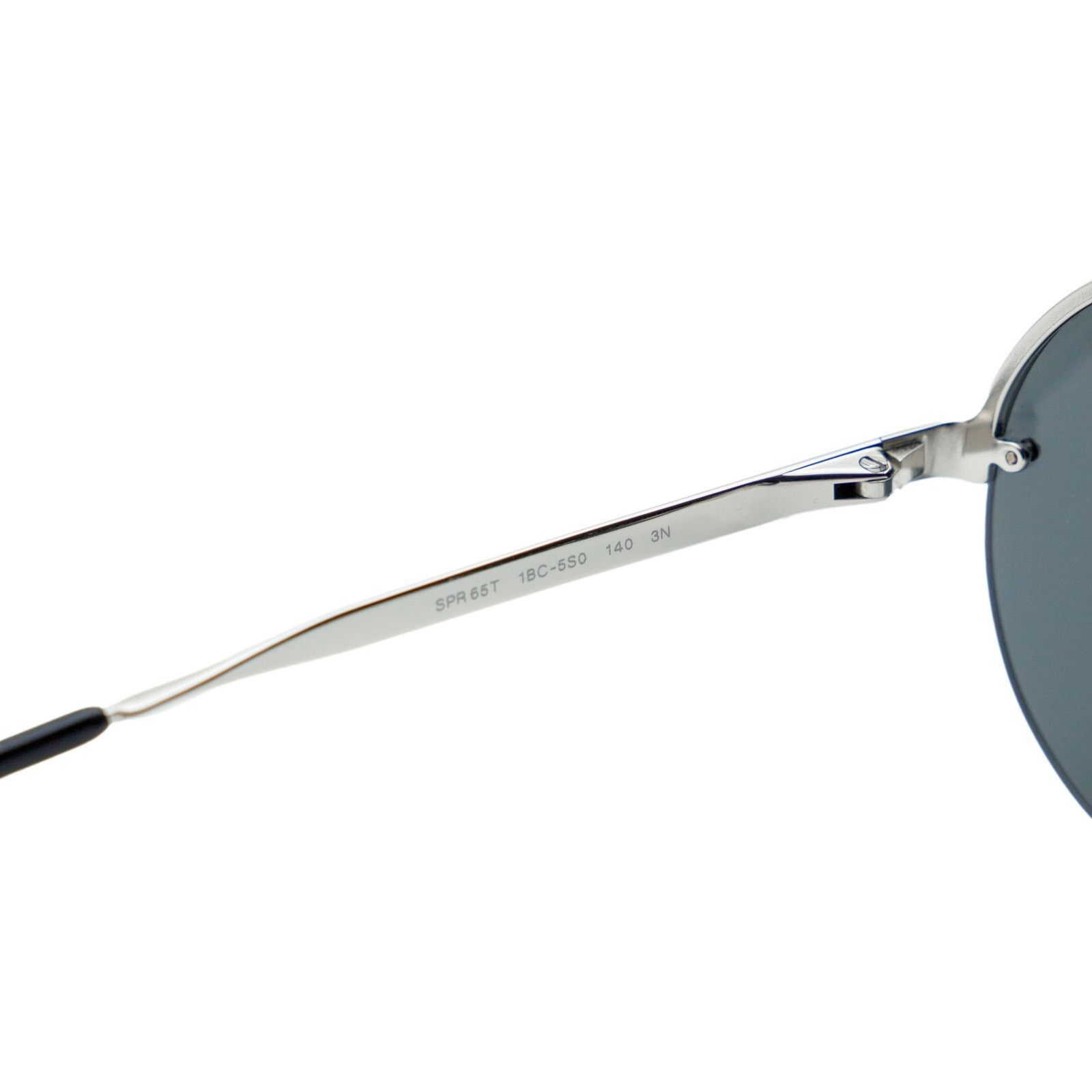 Prada Prada SPR 65T Round Double Bridge Silver Logo Sunglasses Size ONE SIZE - 8 Thumbnail