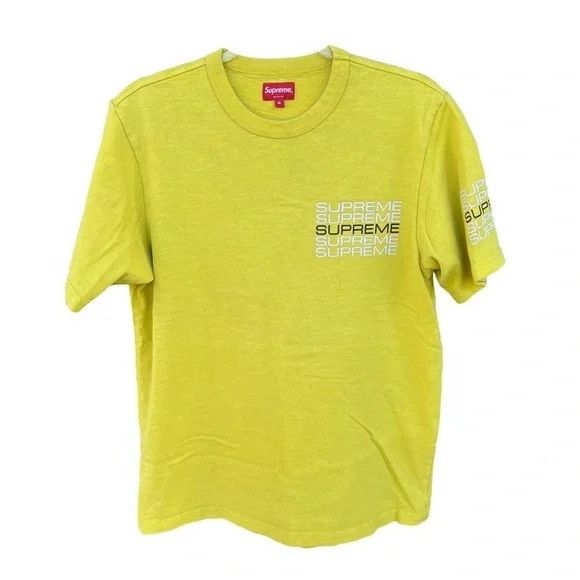 Supreme Supreme Stacked Logo T-Shirt Yellow SP19 Men’s Size US M / EU 48-50 / 2 - 1 Thumbnail