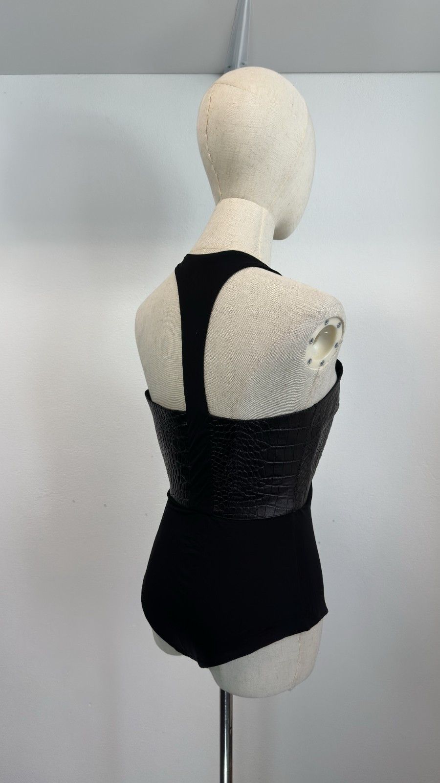 Roberto Cavalli Roberto Cavalli Women Leather Mesh Sleeveless Bodice Top Size XS / US 0-2 / IT 36-38 - 5 Thumbnail