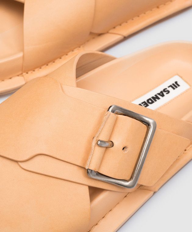 Jil Sander o1y1025 Leather Slippers in Sand Size US 11 / IT 41 - 5 Thumbnail