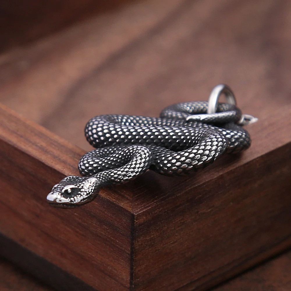 Vintage Fashion Retro Gothic Snake Necklace Size ONE SIZE - 3 Thumbnail