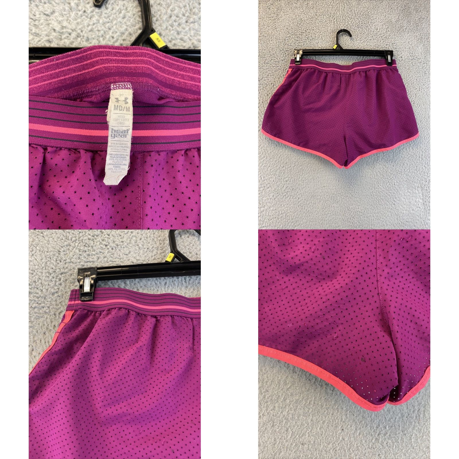 Under Armour Under Armour Women's Running Shorts Purple M Vented 86-59 Regular Inseam 3.5 in Athletic Logo Built In Brief Size 32" / US 10 / IT 46 - 8 Thumbnail