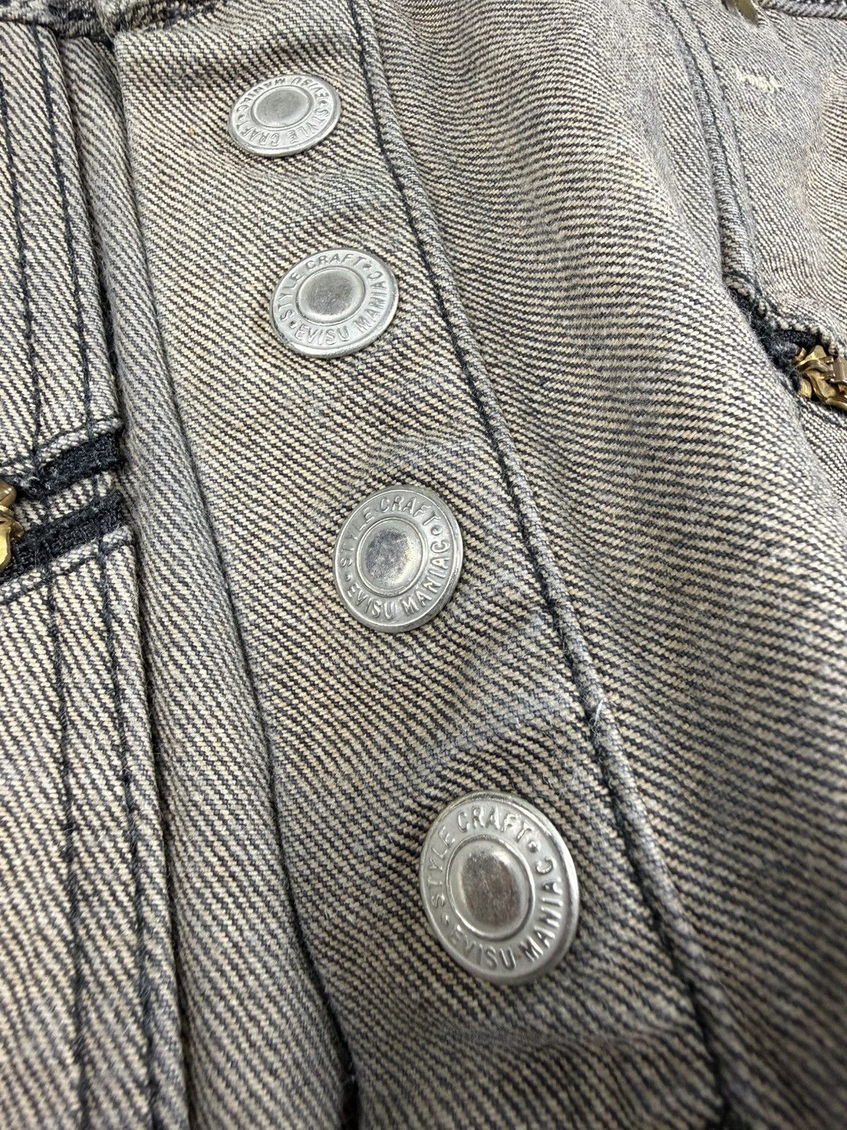 Evisu Evisu Lot 0049 Embroidered Seagull Reversible Jeans Size US 31 - 16 Thumbnail
