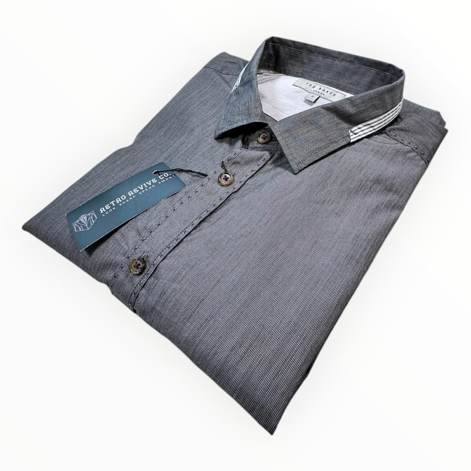 Ted Baker Ted Baker 6 Shirt Men's UK Size 2XL Red Pinstripe Size 48R - 1 Thumbnail