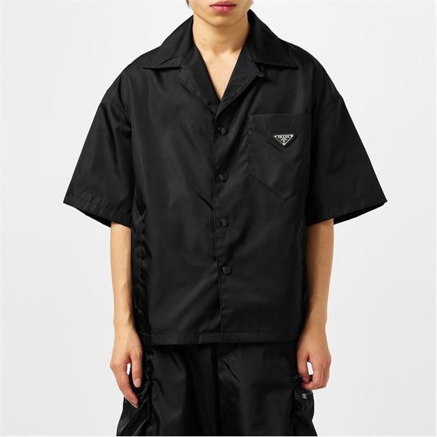 Prada PRADA Men'S Logo Re-Nylon Bowling Shirt Size US M / EU 48-50 / 2 - 3 Thumbnail