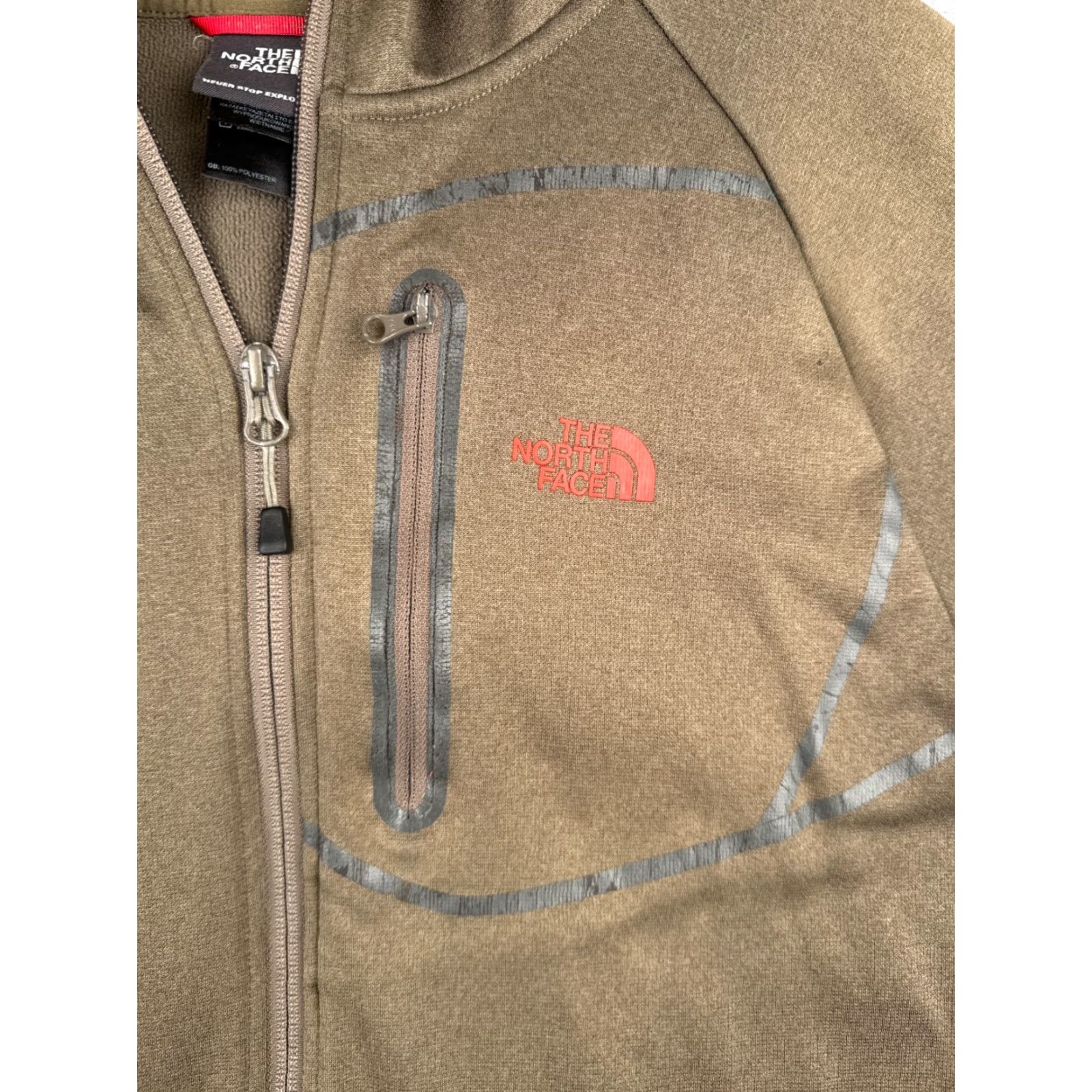The North Face The North Face Jacket Men L Green Full Zip Windbreaker Polyester Pockets Logo Embroidered Outdoor Classic Hiking Size US L / EU 52-54 / 3 - 7 Thumbnail