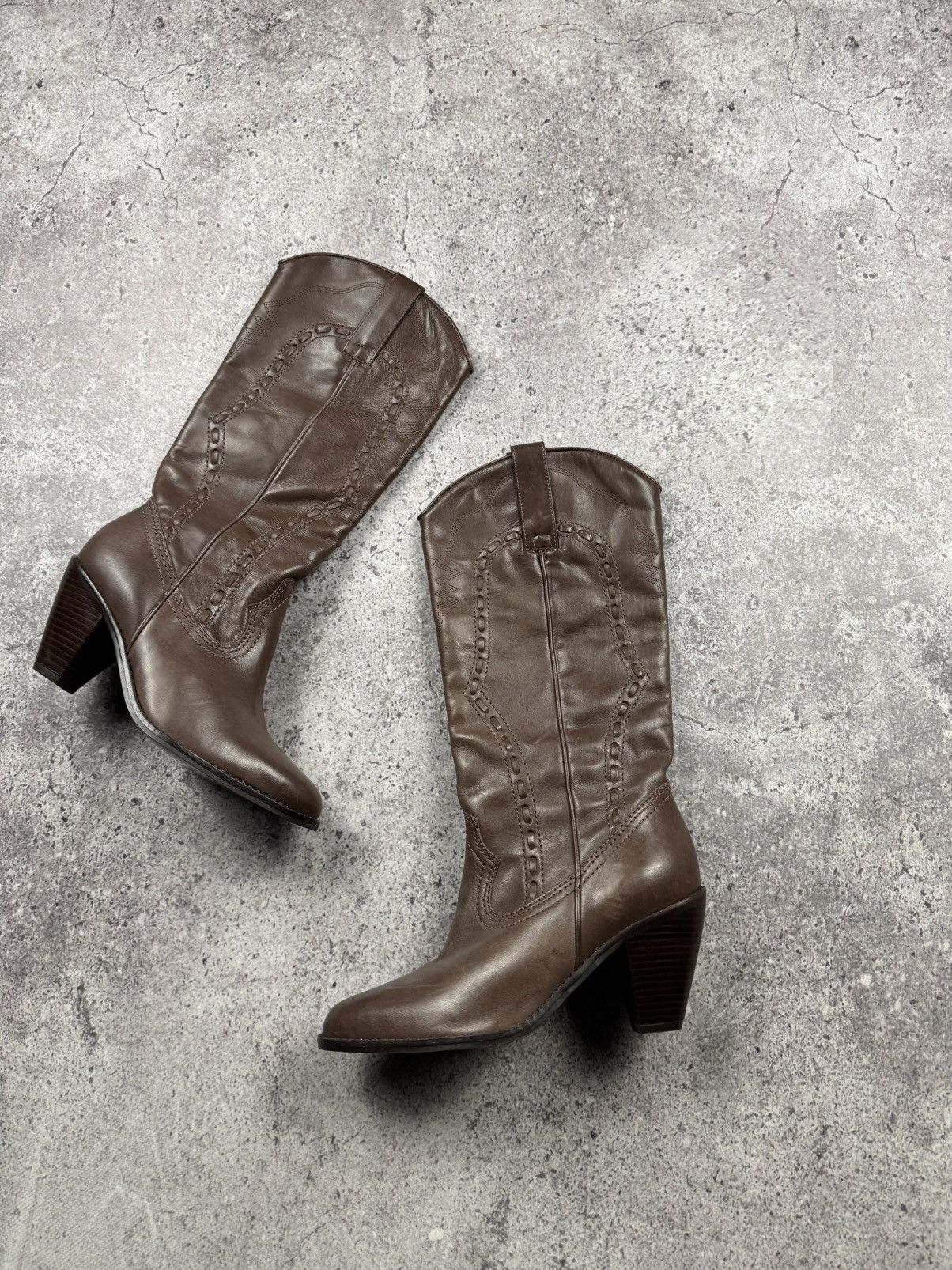 If Six Was Nine Vintage AS 98 Ankle Rick Owens Style Y2K Leather Heels Boots Size US 5 / IT 35 - 2 Thumbnail
