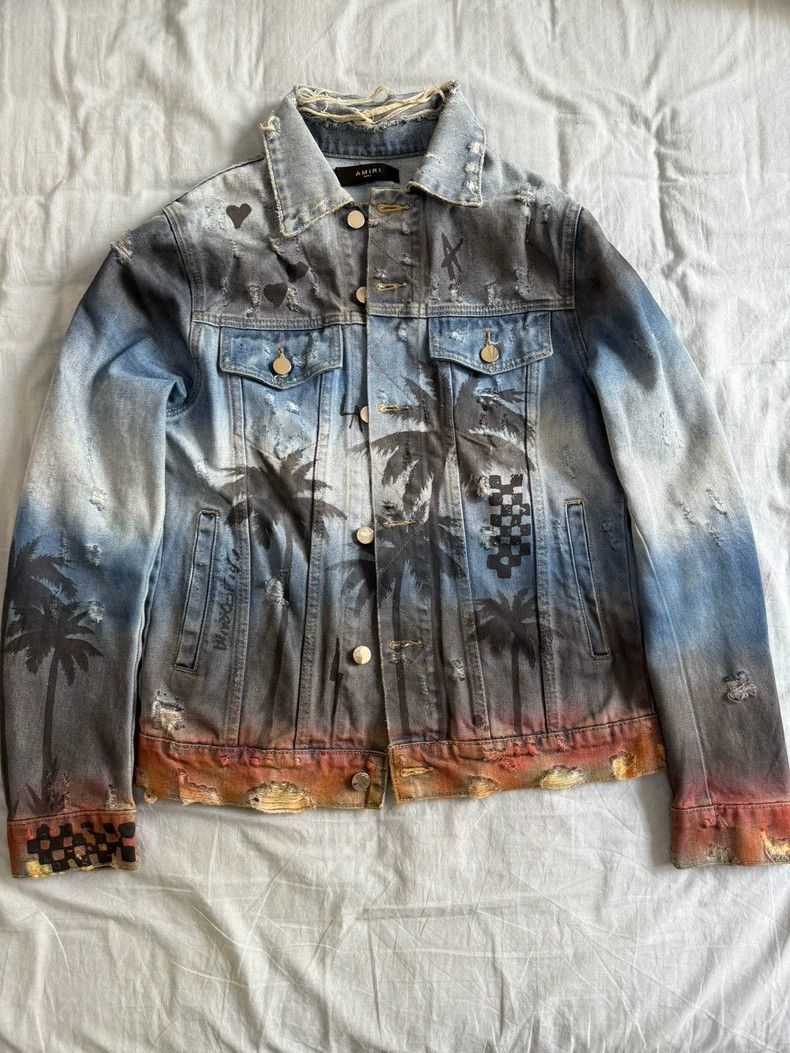 Amiri Amiri Coconut Tree Denim Jacket Size US L / EU 52-54 / 3 - 1 Thumbnail